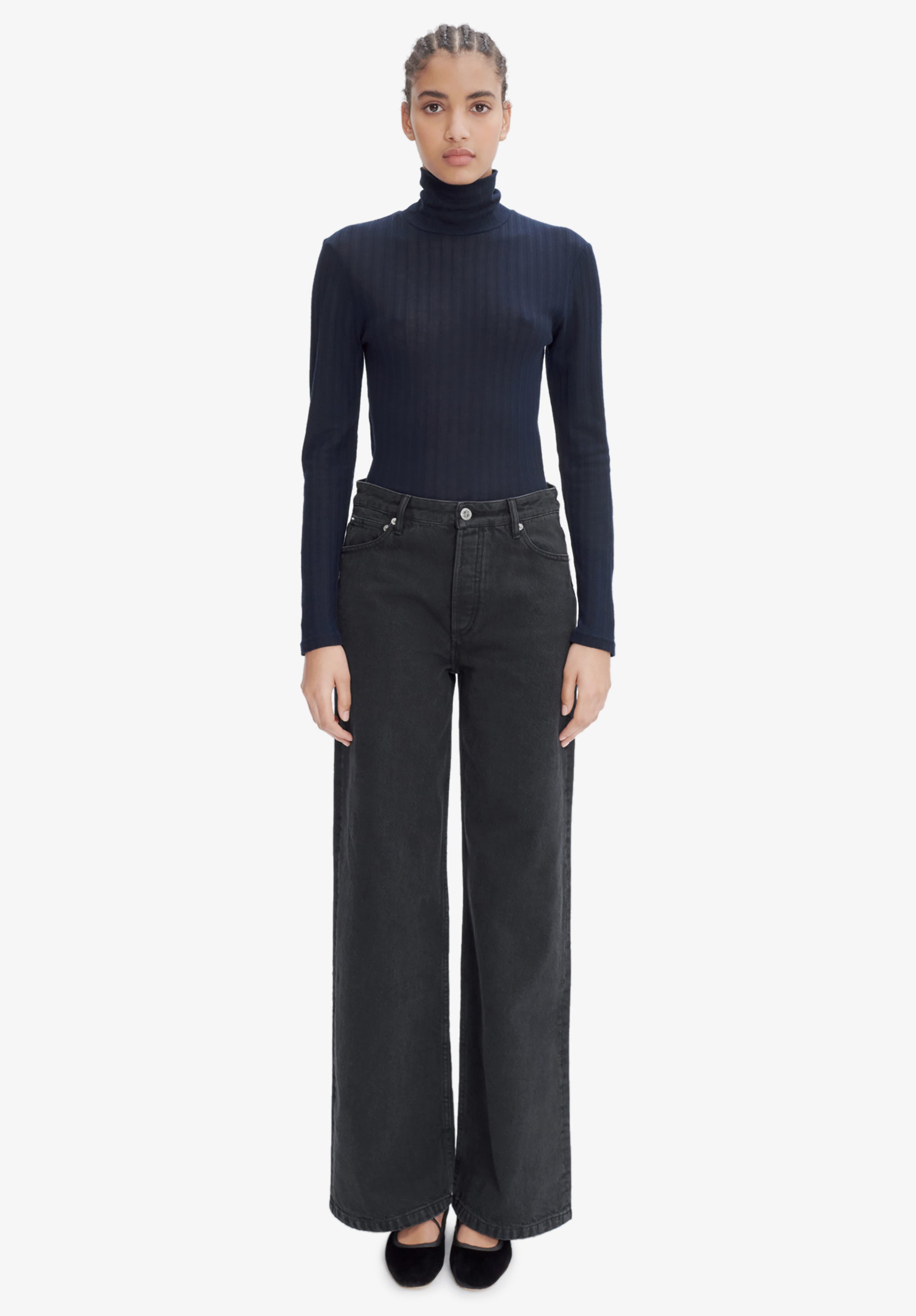 A.P.C. Elisabeth Jeans Denim hohe Taille 70er-Schnitt