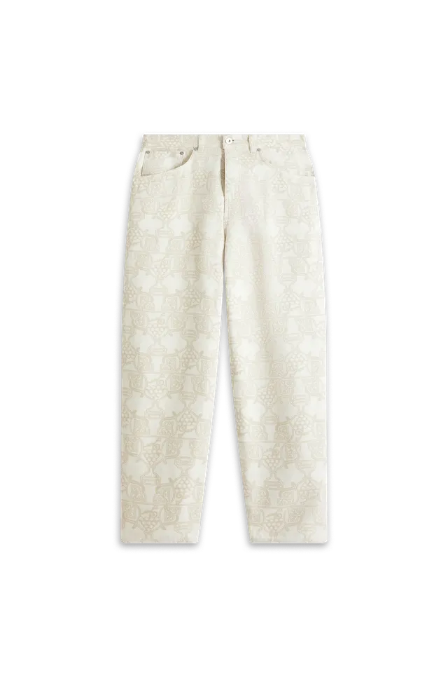 Drôle De Monsieur Denim Le Jean Raisin Jeans Creme Traubenprint