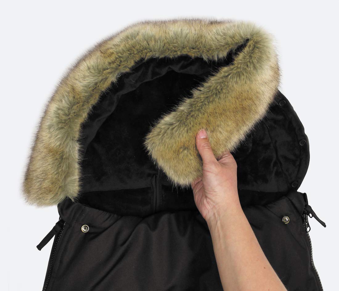Dooky Black Furry Fußsack L grau 98x50 Winter