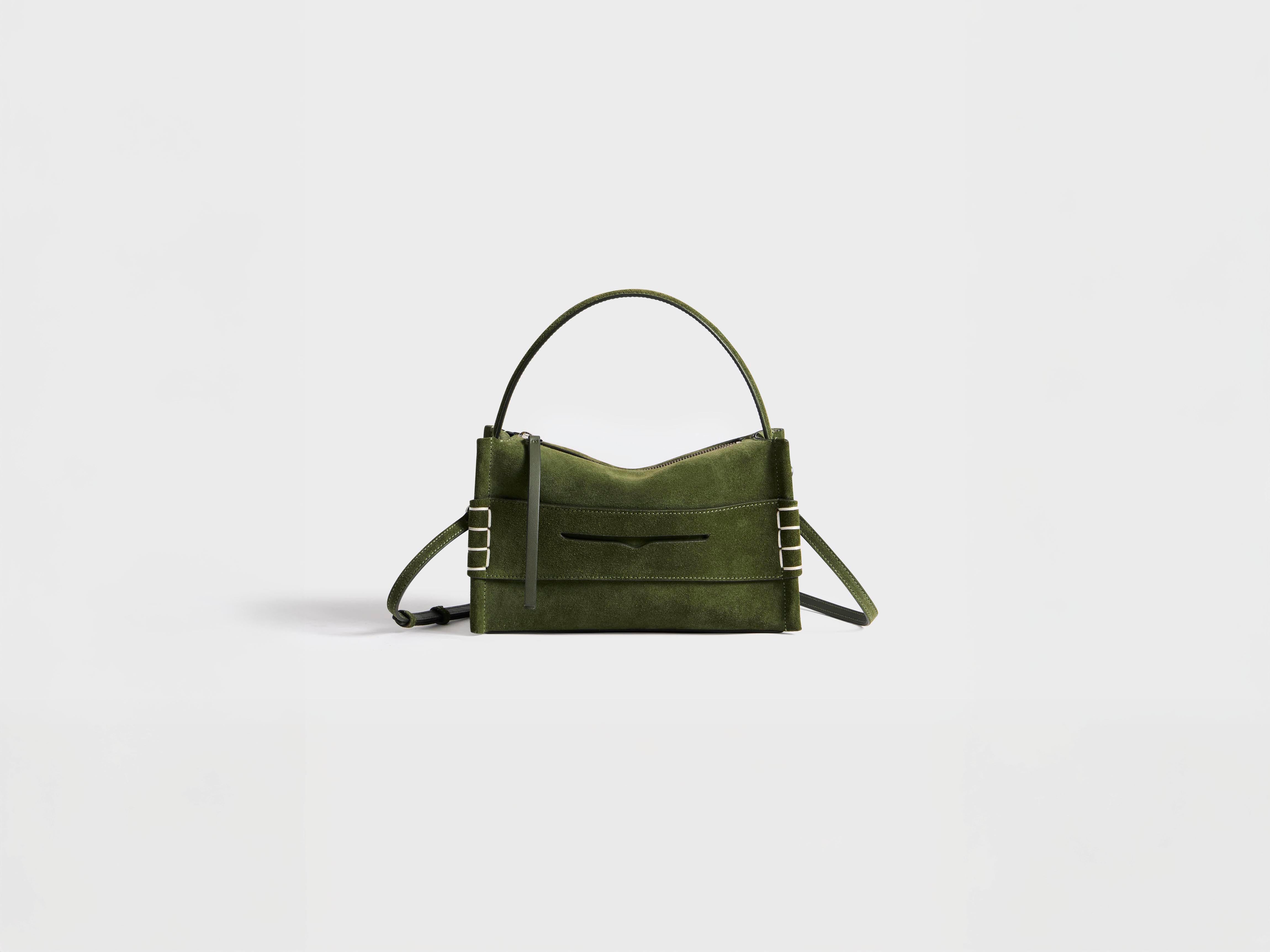 J.W.Anderson Bags Small Loafer Bag Khaki Wildleder