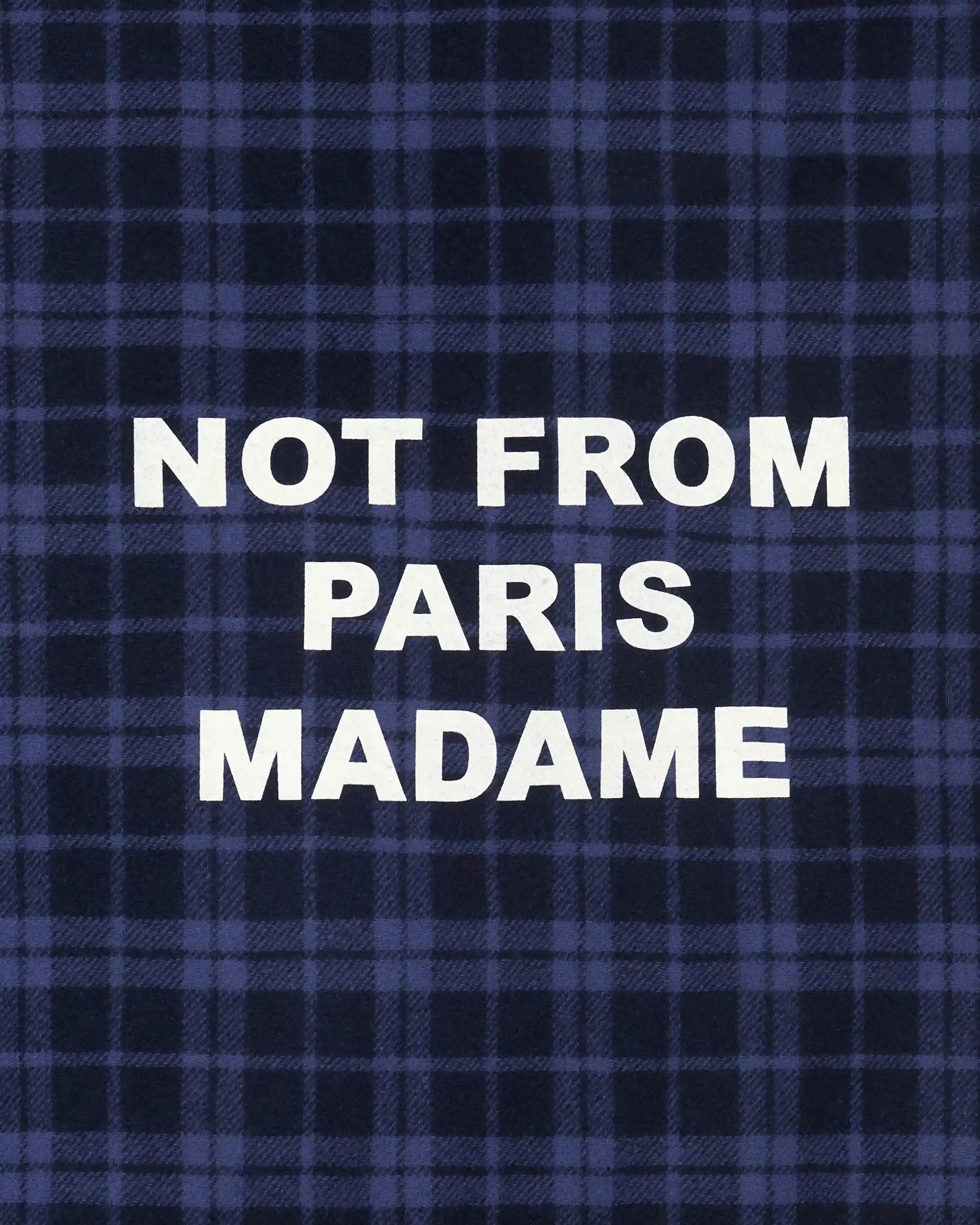 Drôle De Monsieur Check Flannel Jacke Navy Wolle