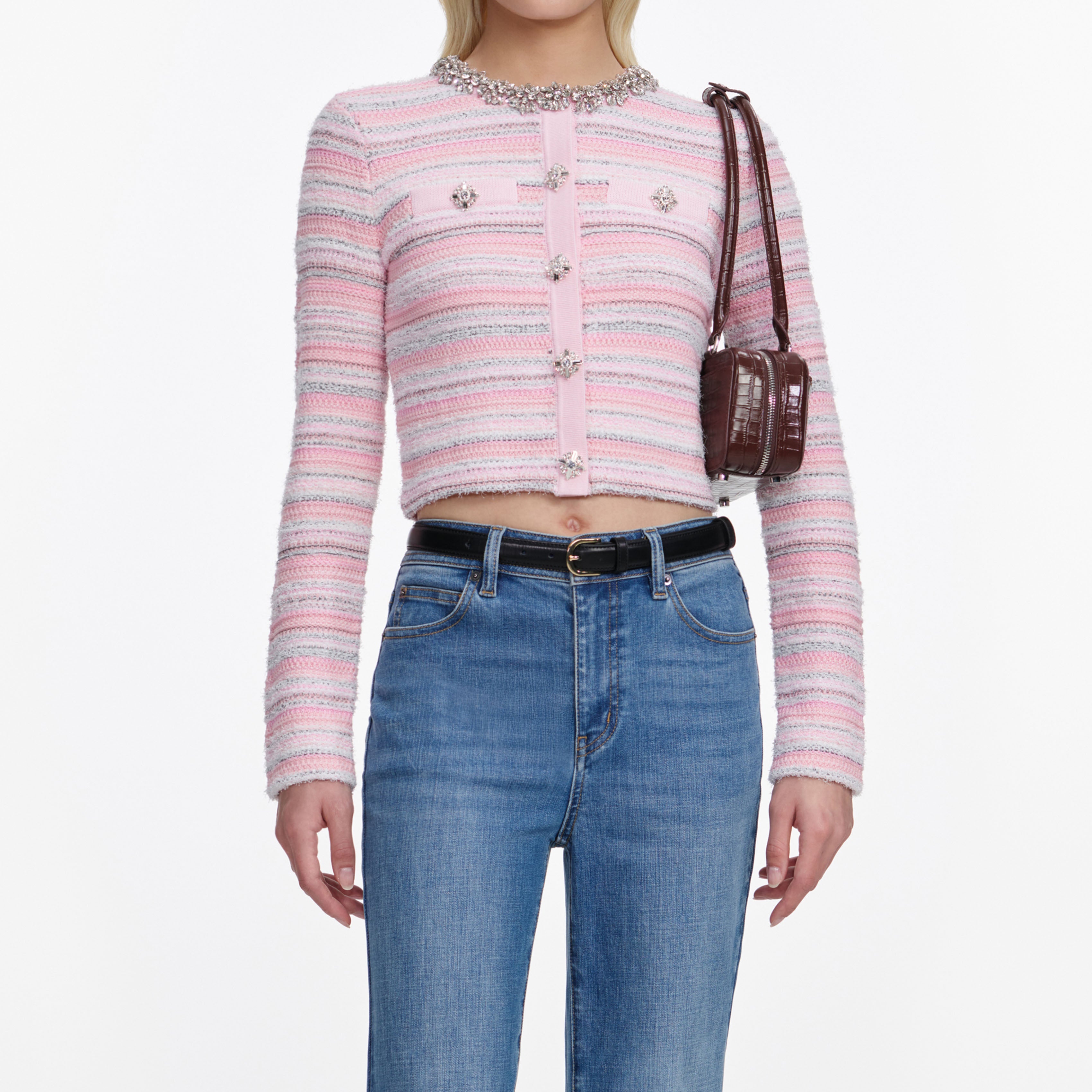 Self Portrait Mid Blue Flared Jeans Blau 26 Stretch