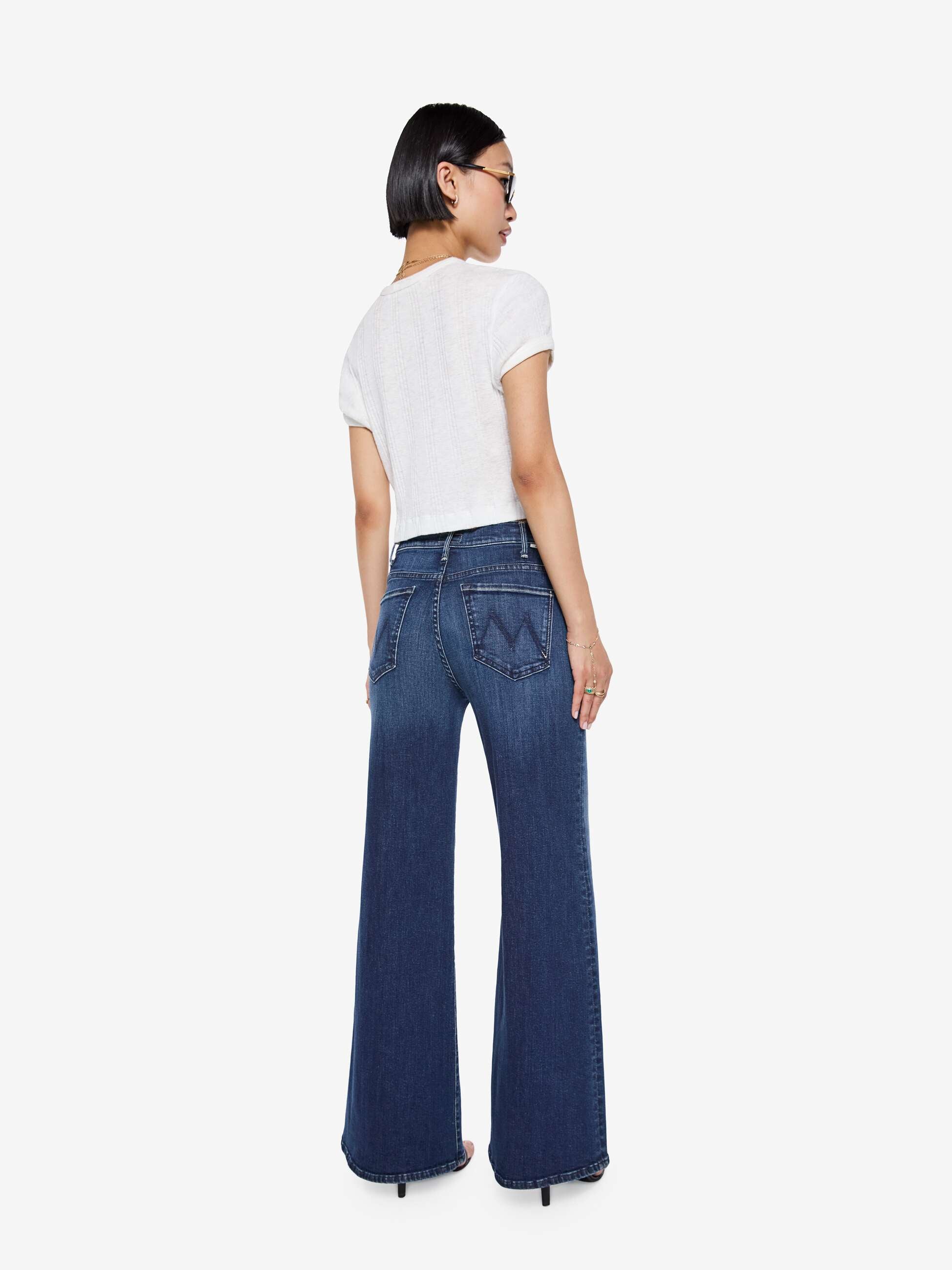 MOTHER Denim The Lil Hustler Roller Skimp Jeans Heirloom Wide Leg