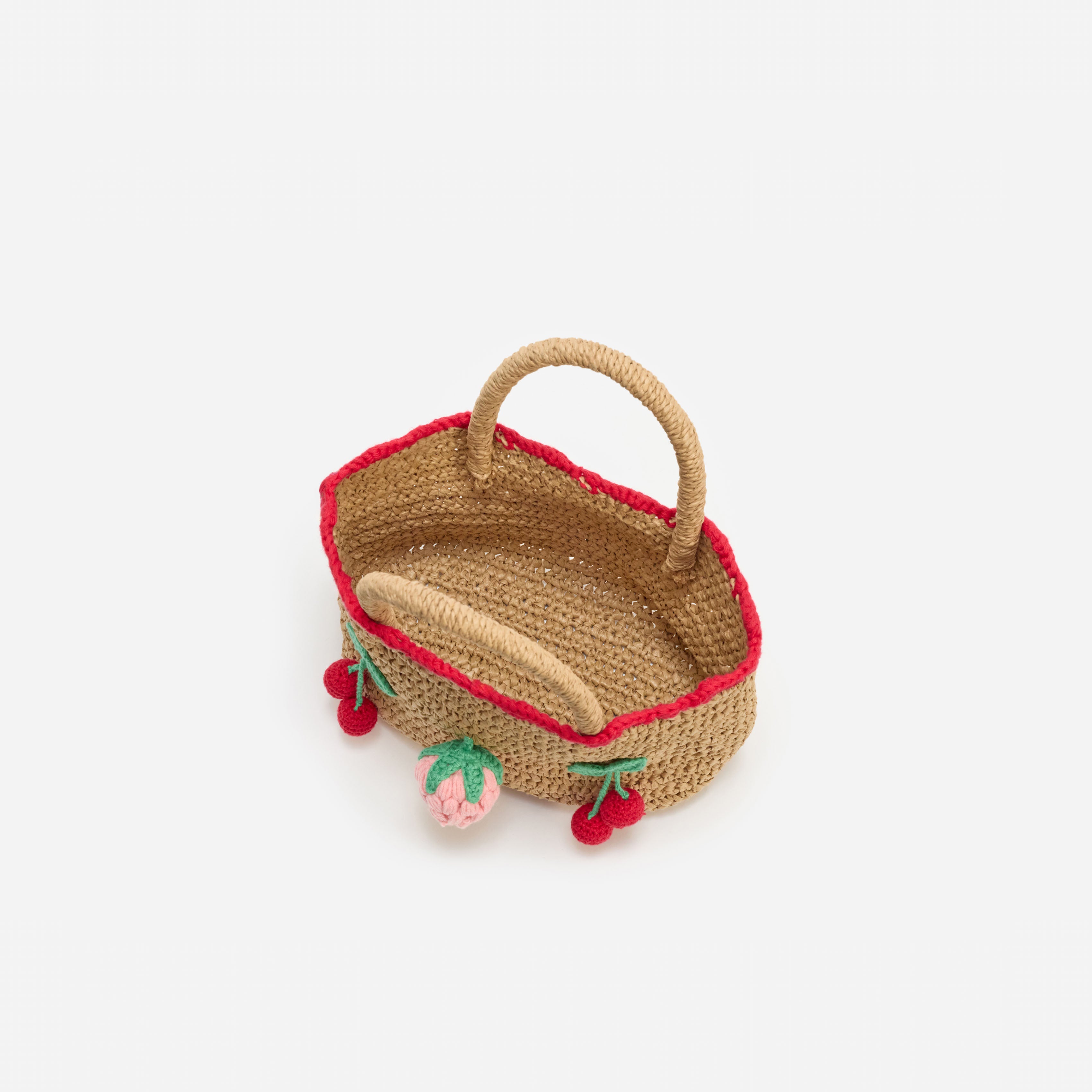 Self Portrait Raffia Cherry Kinder-Tasche Braun One Size