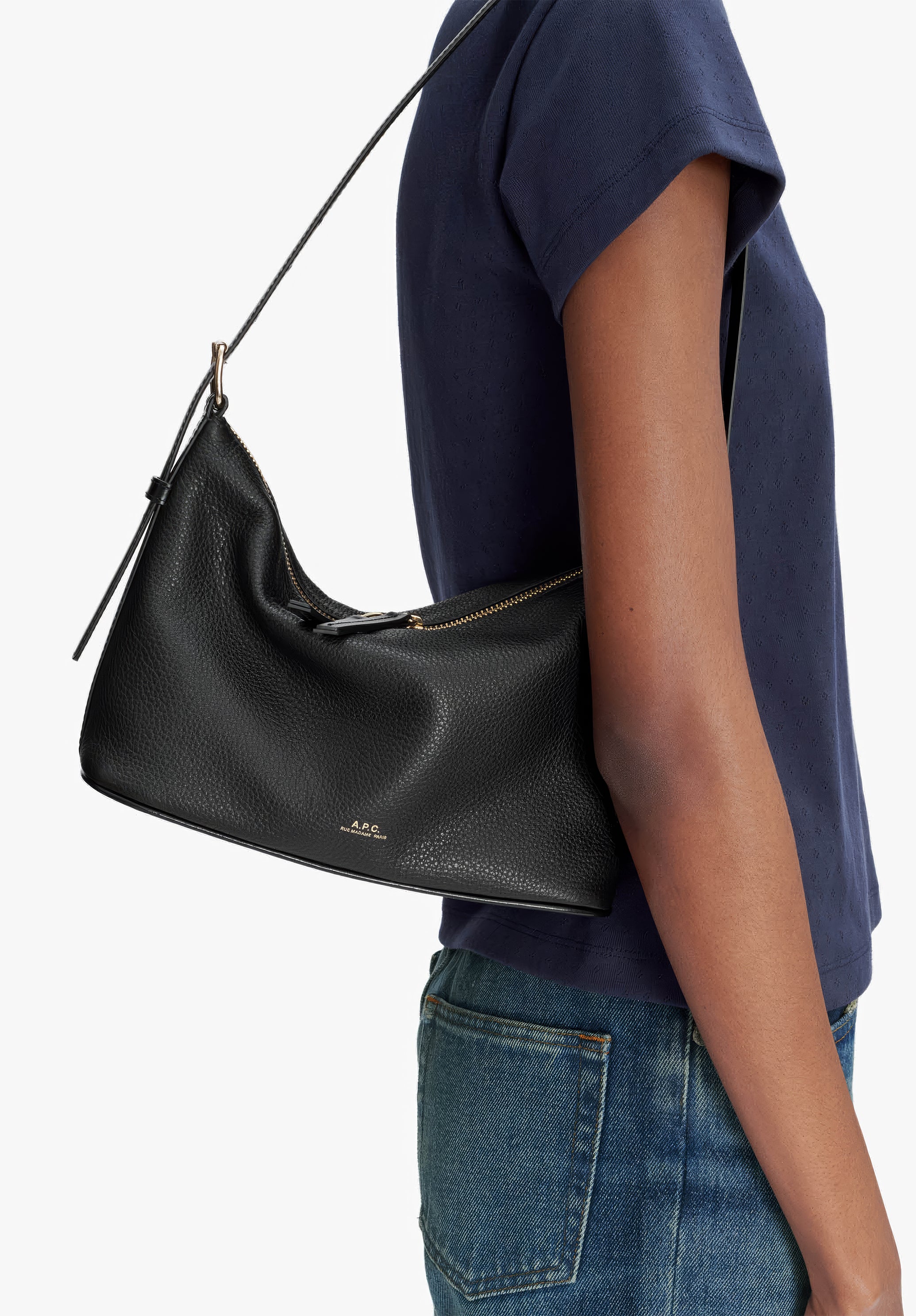 A.P.C. Bags Vera Shoulder Tasche Leder Schwarz