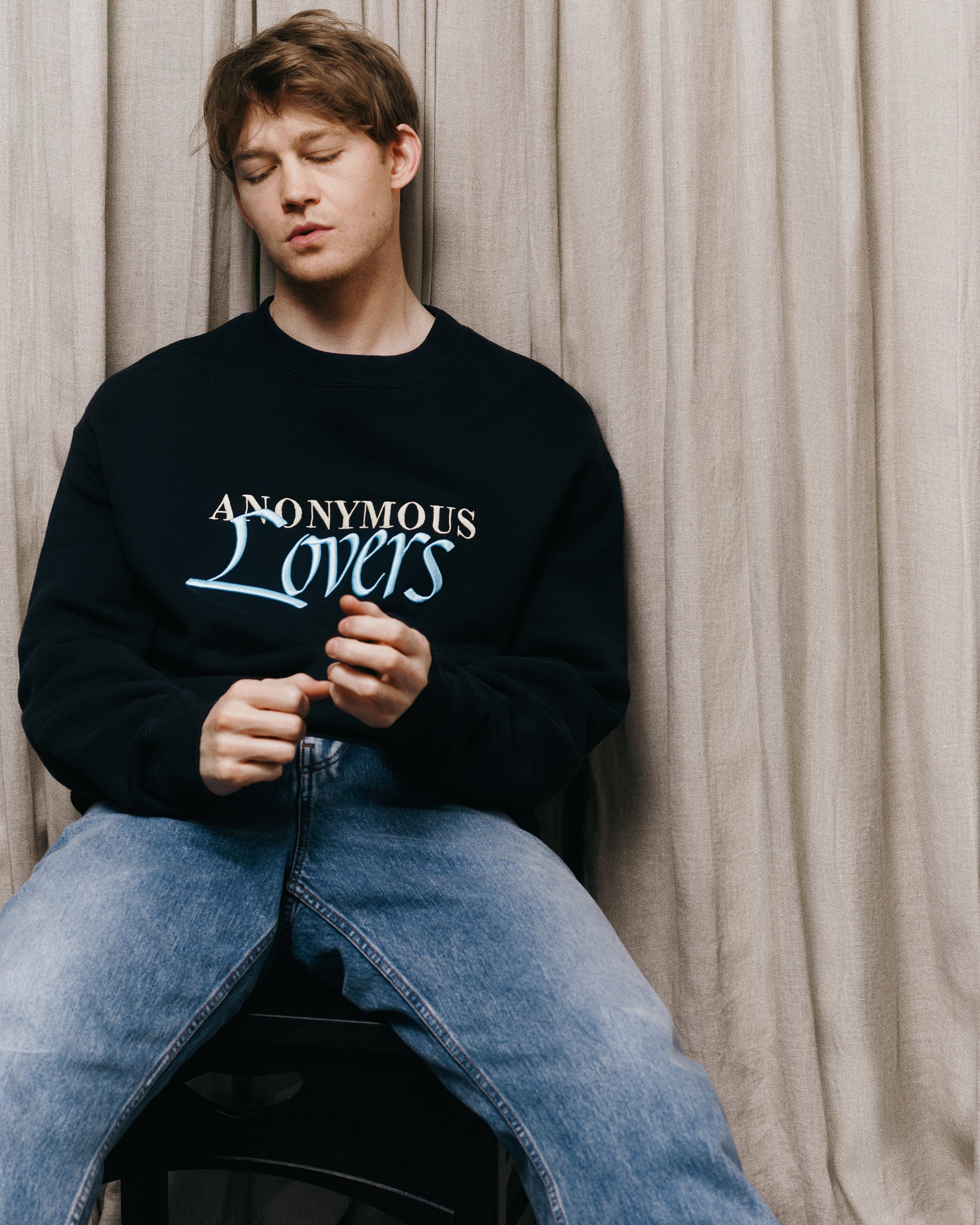 J.W.Anderson Anonymous Lovers Sweatshirt Washed Black Herren
