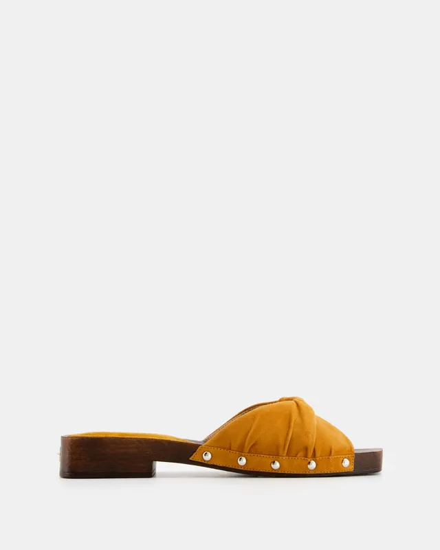 Nodaleto Bulla Mellow Flat Clog Sunlight Suede Leder
