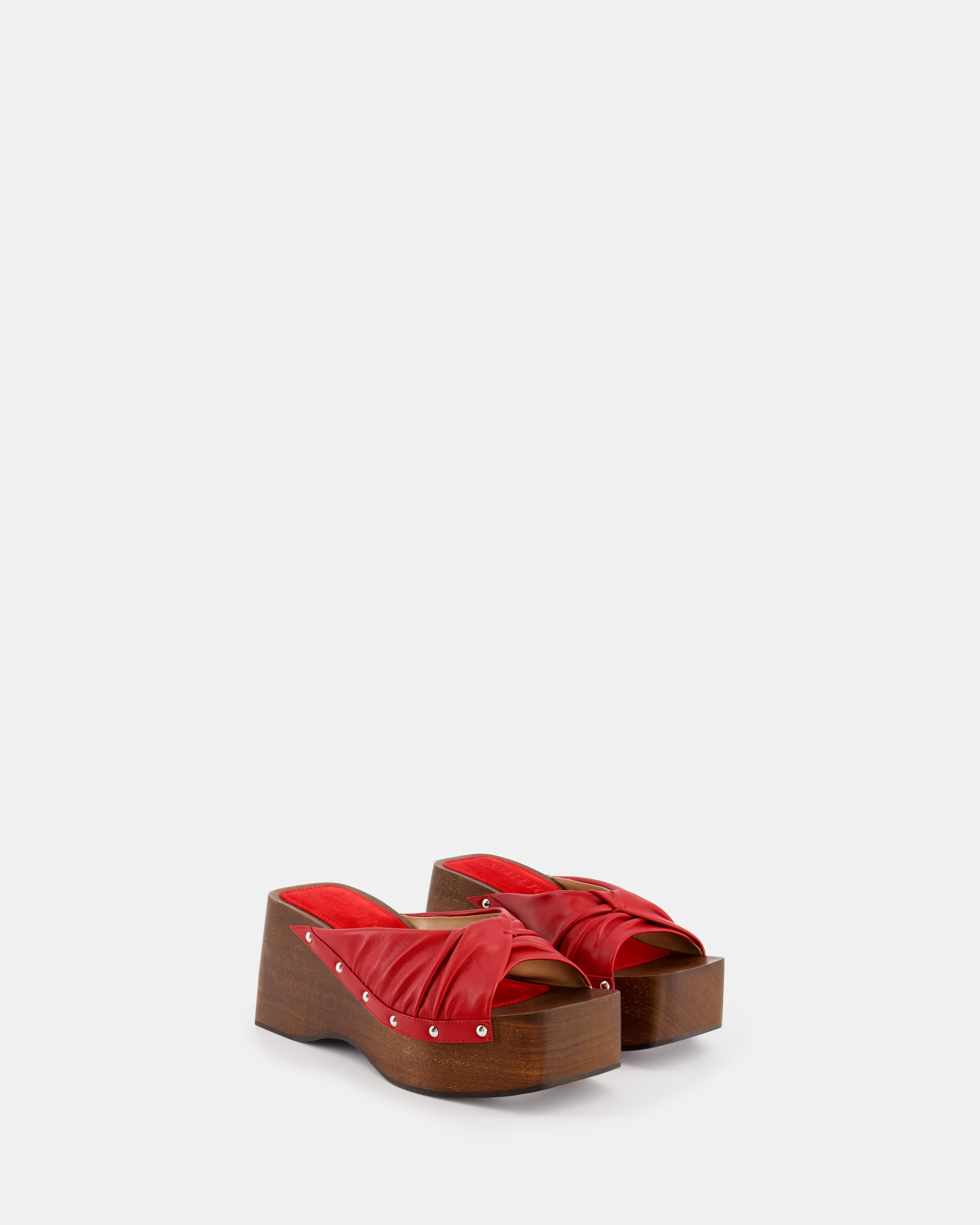 Nodaleto Bulla Mellow Wedge Clog Midnight Red 8 cm