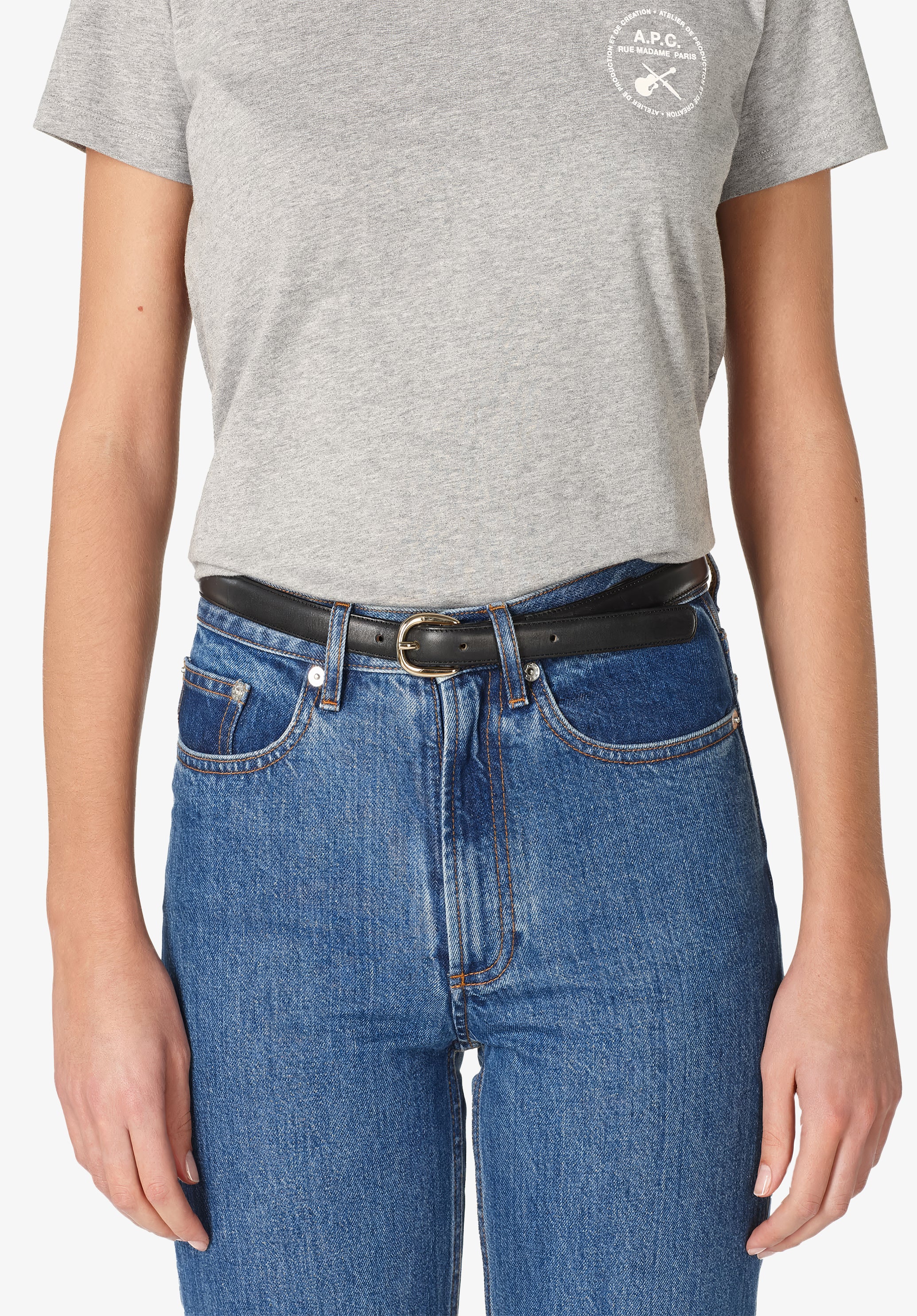 A.P.C. Rosette Gürtel Glattleder Gold 85