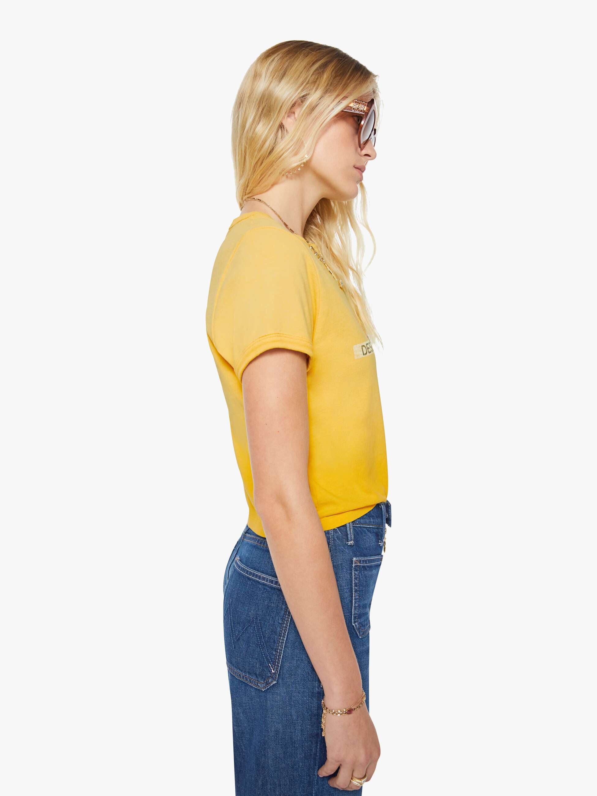Mother The Itty Bitty Ringer T-Shirt Desert Sun Palm