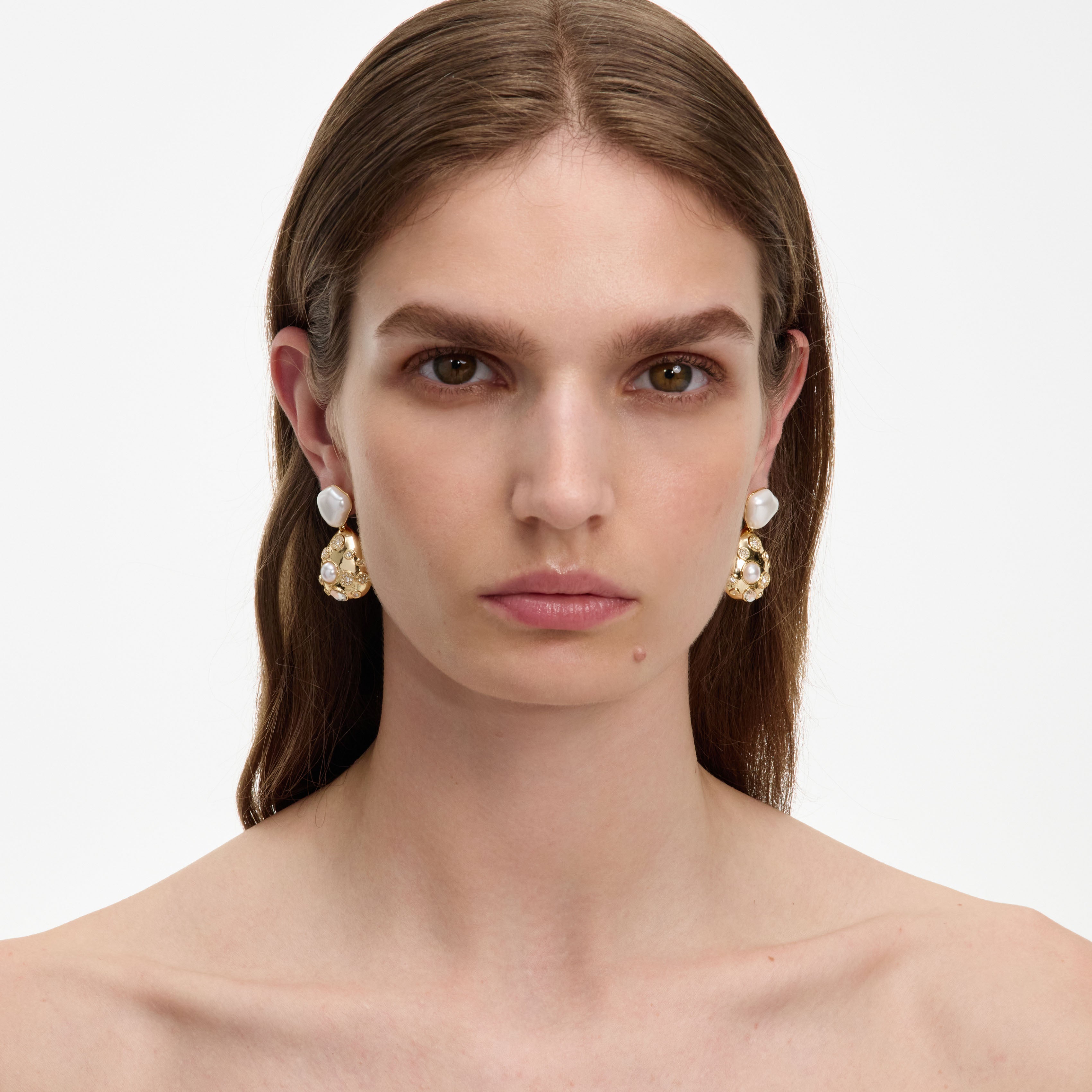Self Portrait Gold Pearl Ohrringe gold One Size Perle