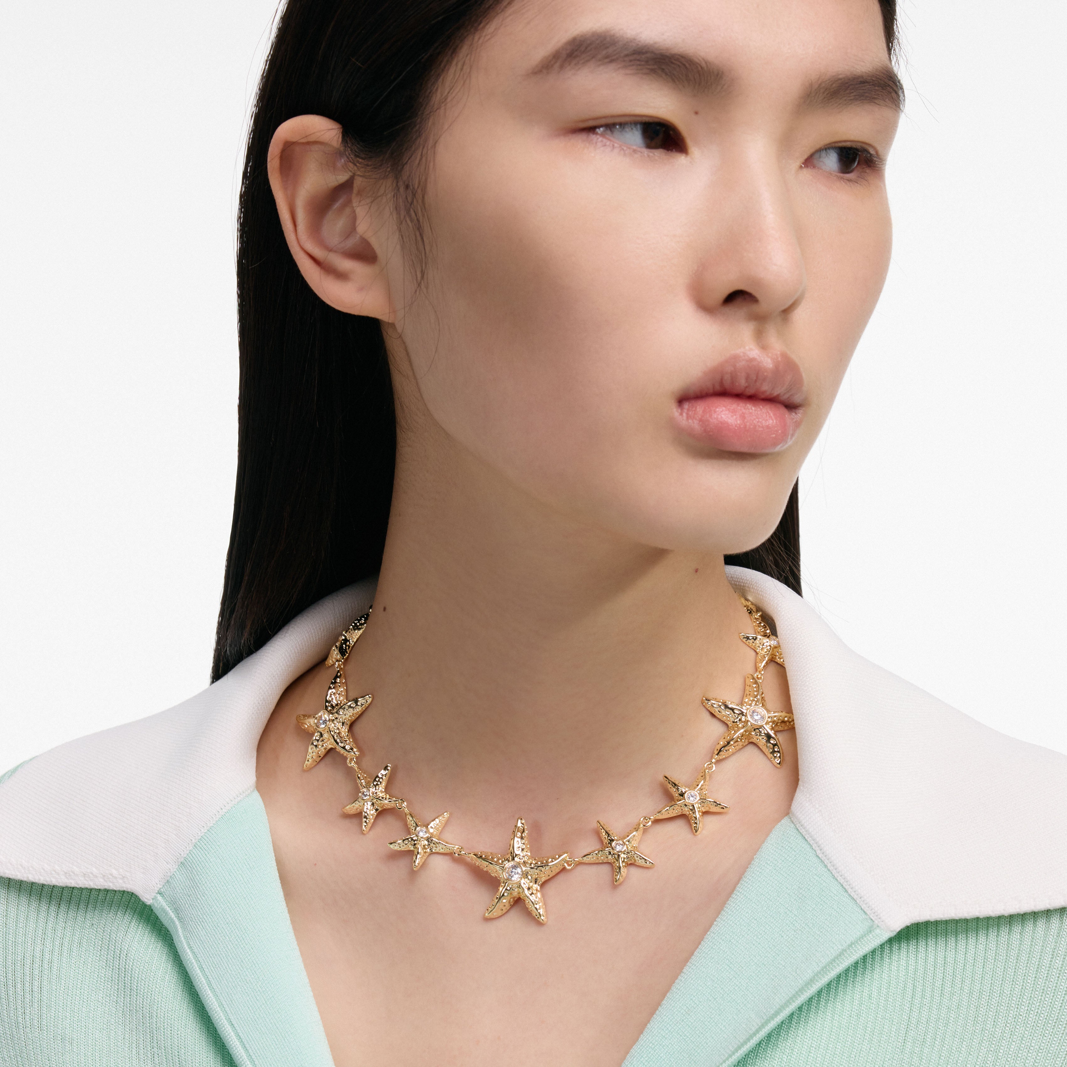 Self Portrait Mottled Gold Sea Star Necklace Kette Gold