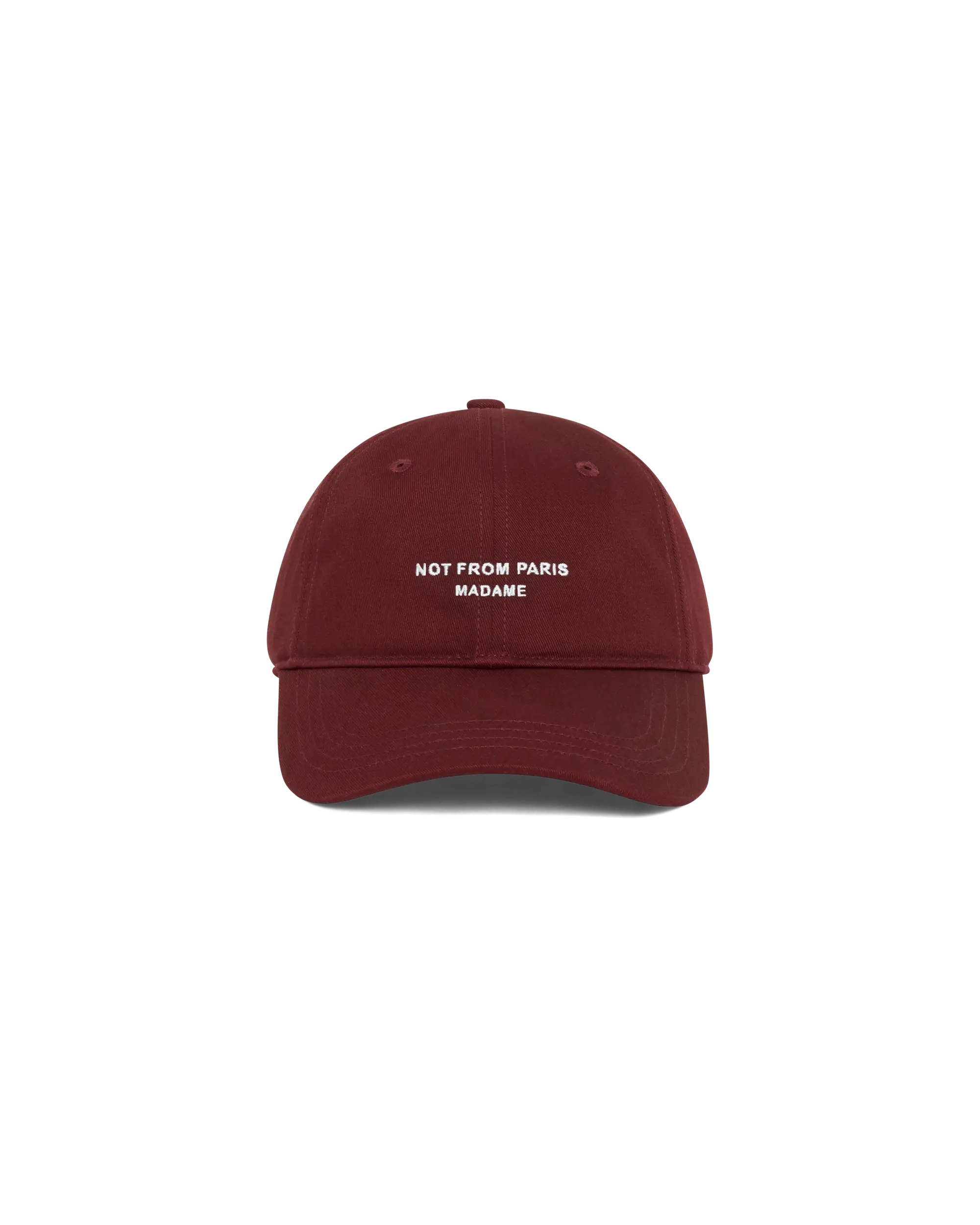 Drôle De Monsieur Slogan Cap Baseballcap Burgundy Baumwolle