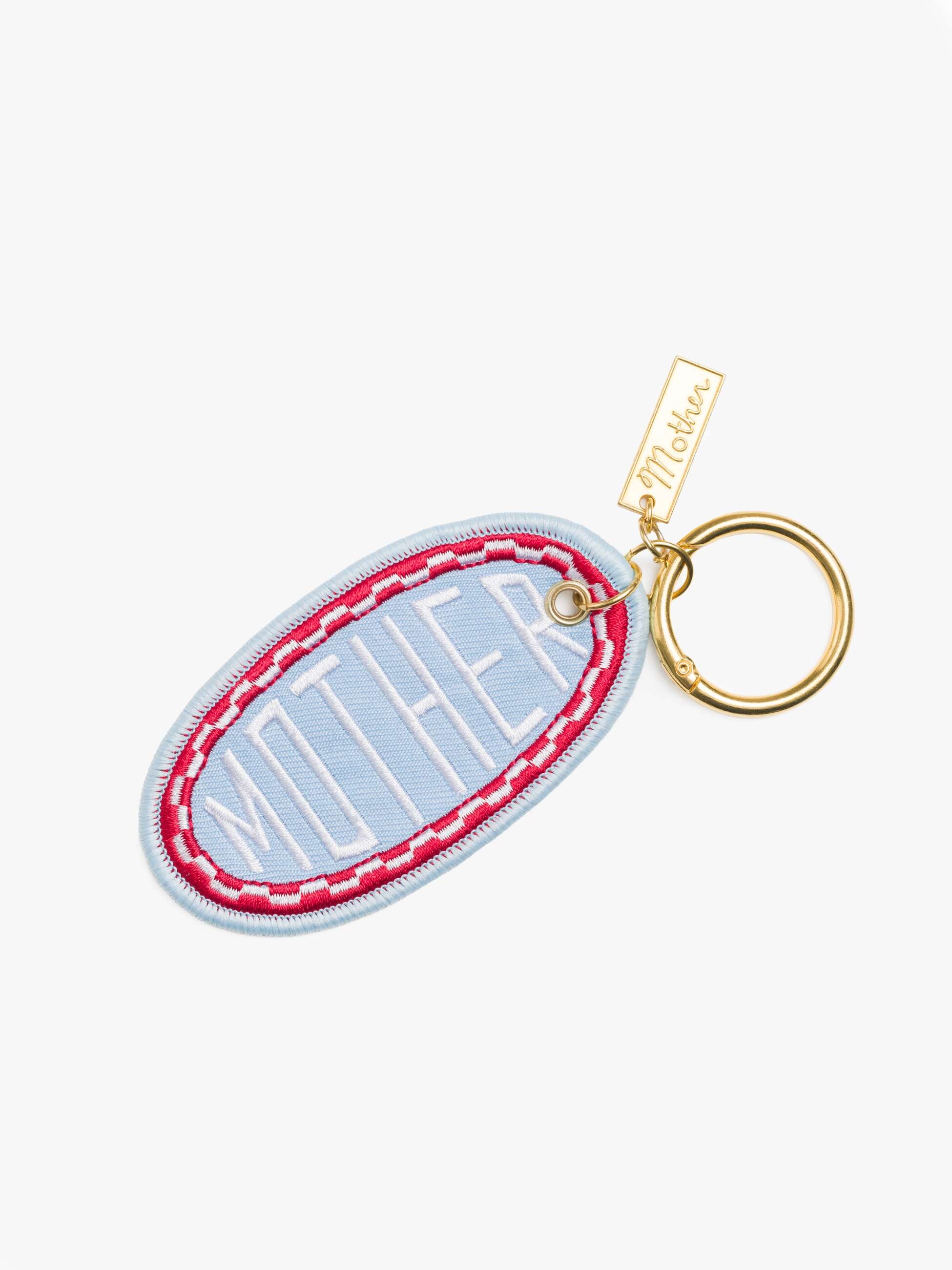 Mother Chain Charm Smile hellblau Schlüsselanhänger Smiley