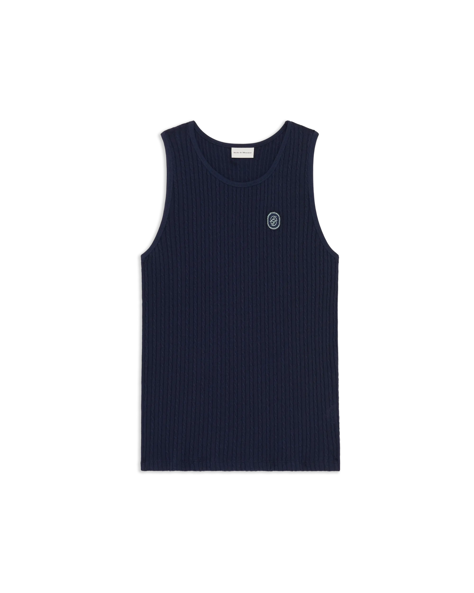 Drôle De Monsieur D Mirror Tank Top Baumwolle Navy