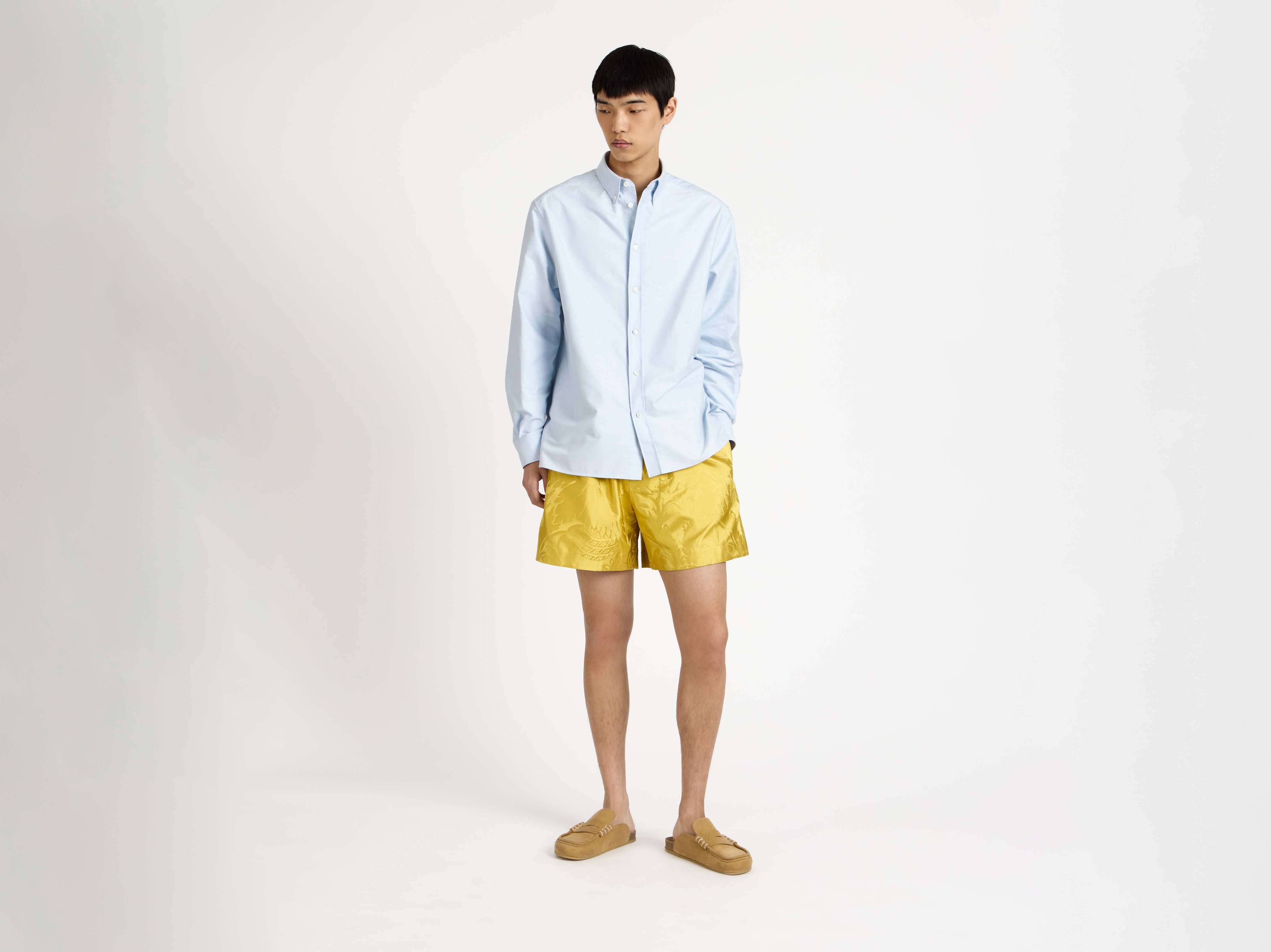J.W.Anderson Damask Shorts Citrin Seide Herren