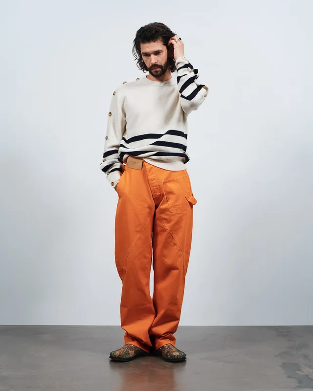 J.W.Anderson Knitwear Breton Jumper Pullover Ivory Herren