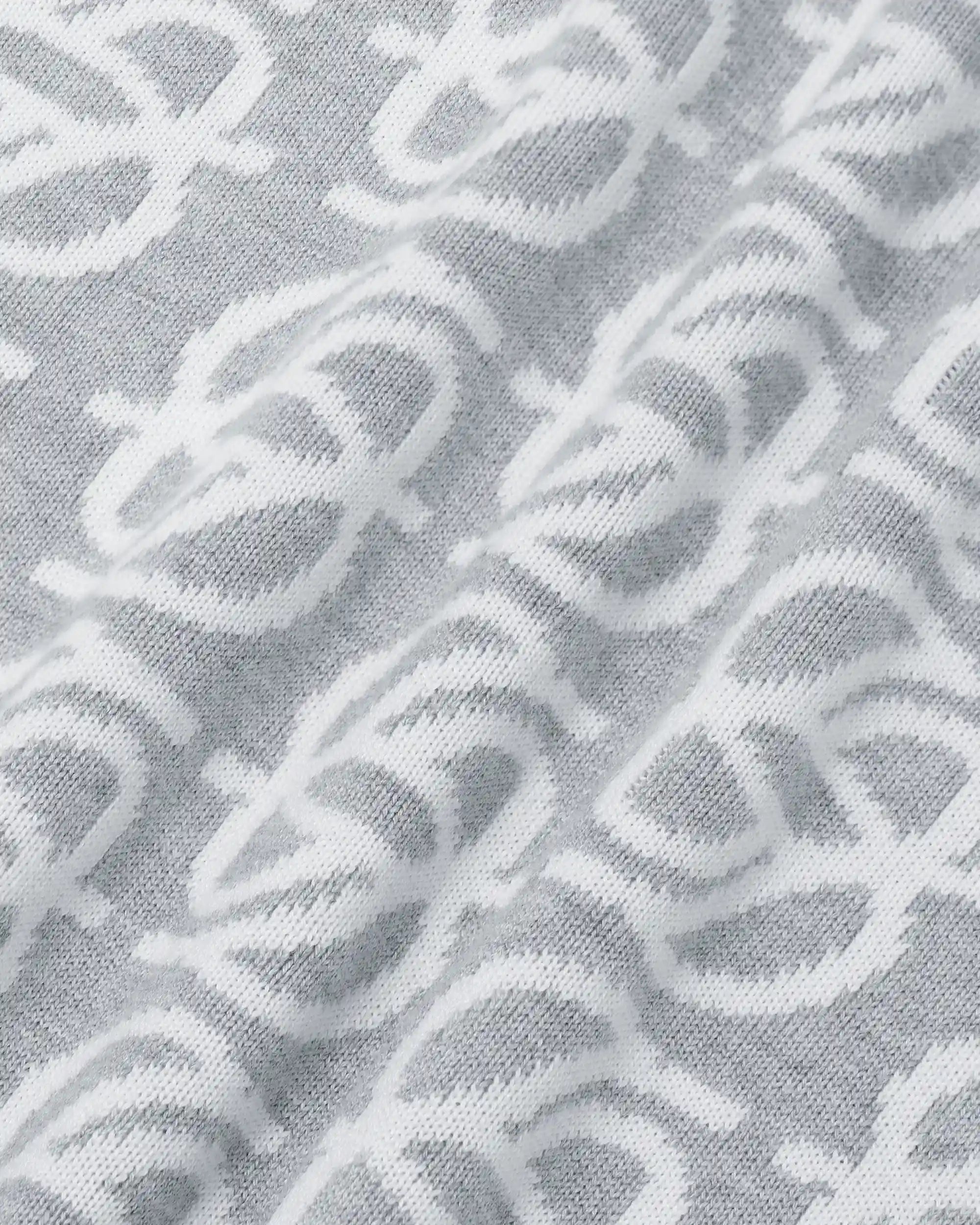 Drôle De Monsieur D Mirror Monogram Strickpolo Grau