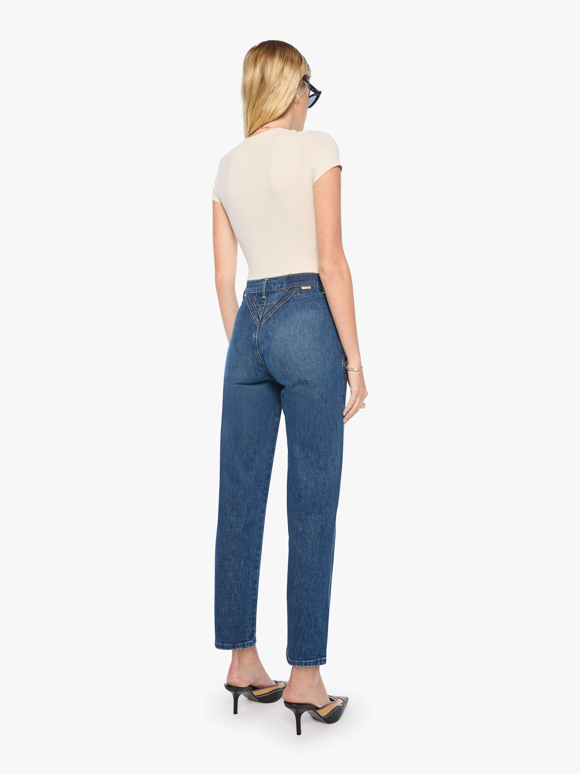 Mother The Rock Candy Tune Up Jeans Buckaroo Mittelblau