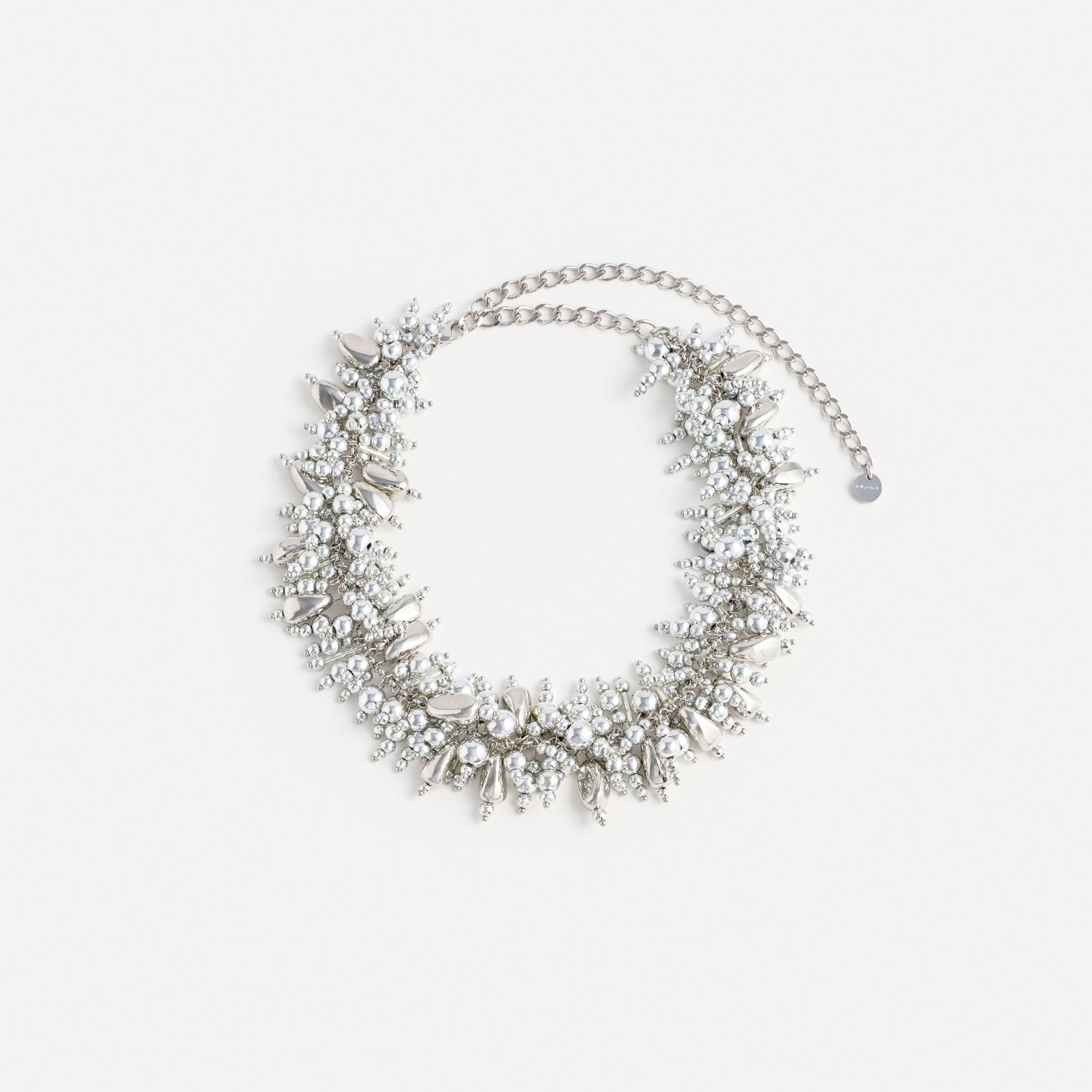 Self Portrait Silver Beaded Choker Halskette Silber