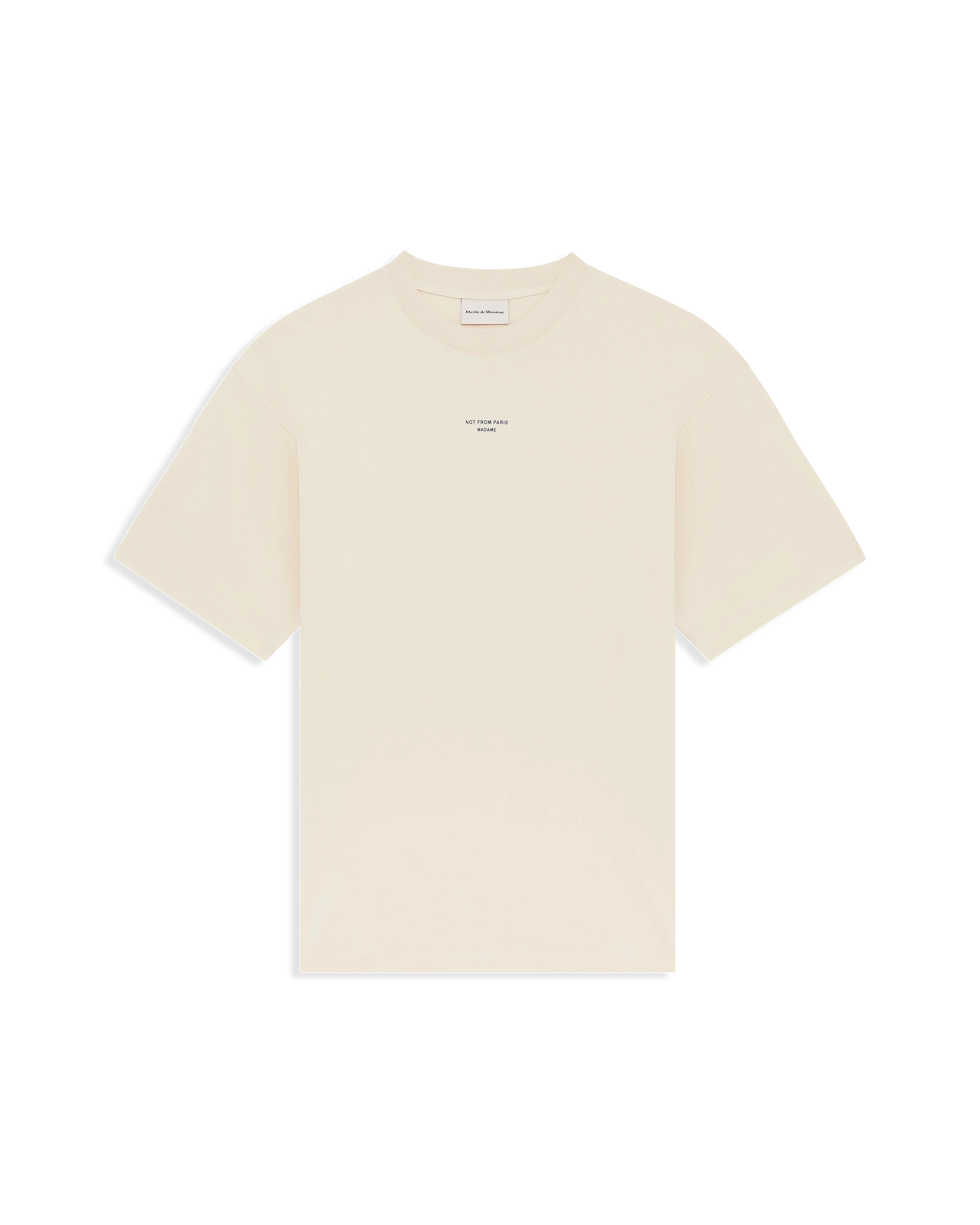 Drôle De Monsieur Le T-Shirt Slogan Classique T-Shirt Beige