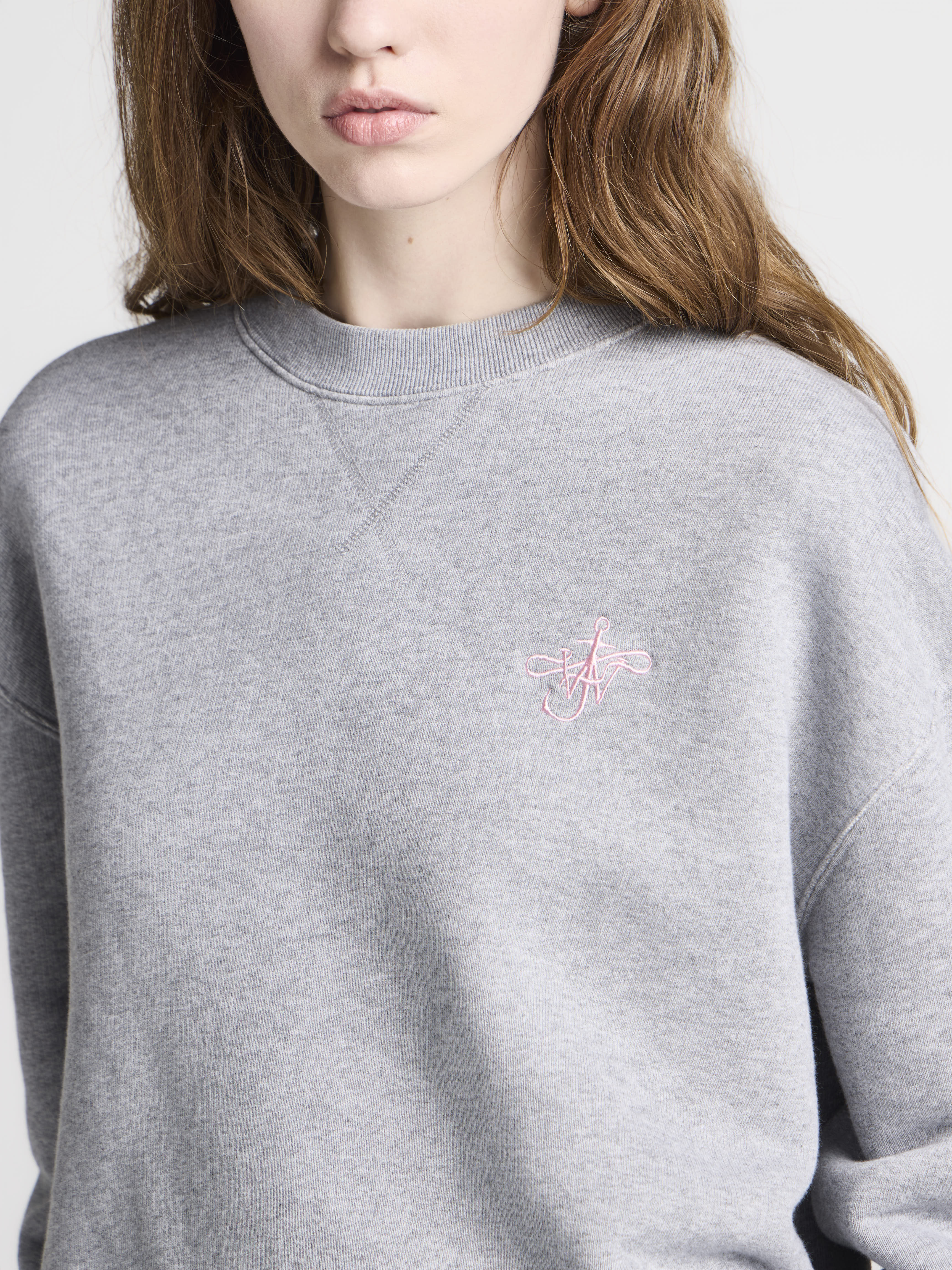 J.W.Anderson Ribbon Anchor Sweatshirt Pullover Grau Melange