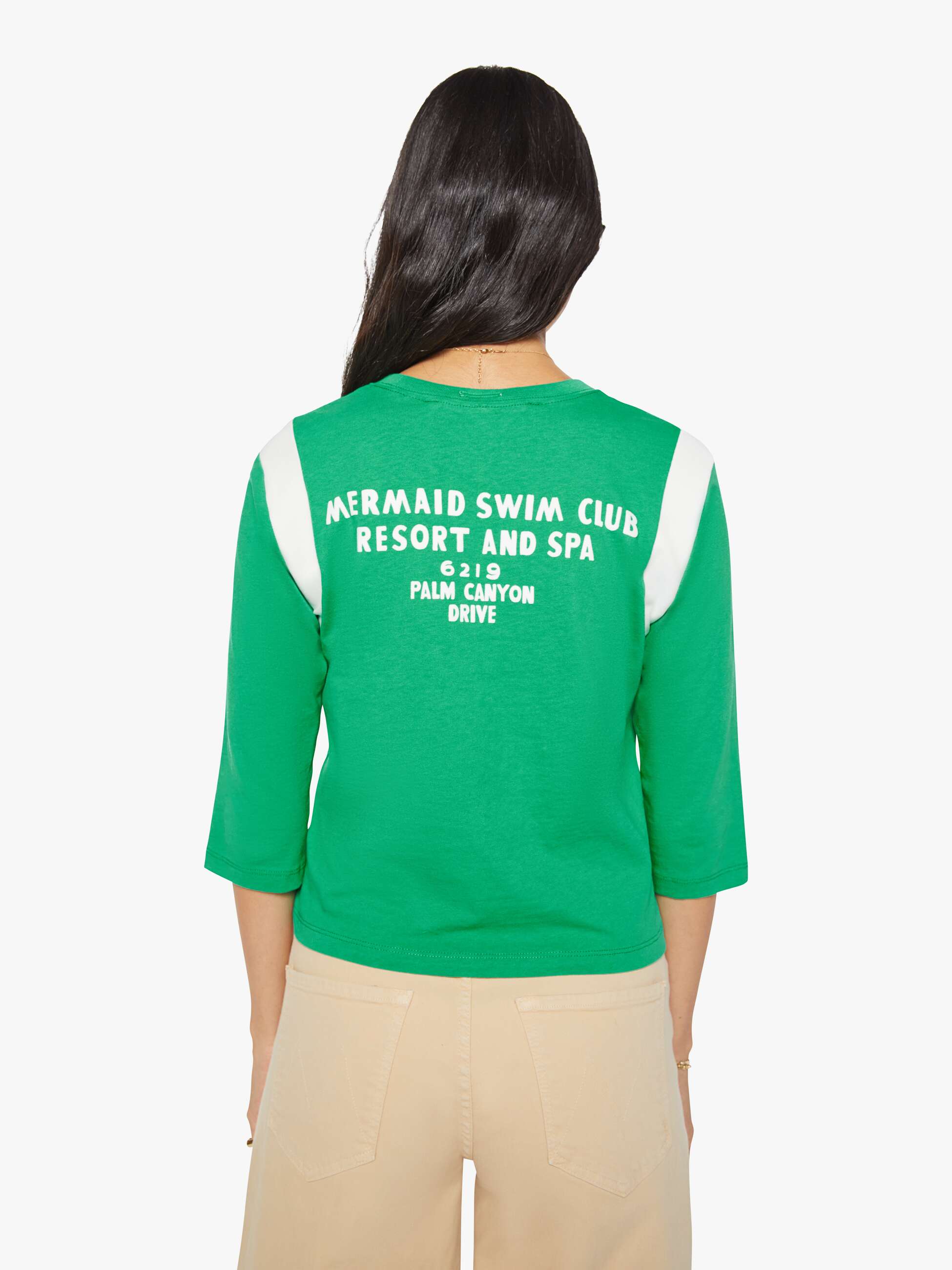Mother Better Half Insert T-Shirt Mermaid Swim Club grün Baumwolle