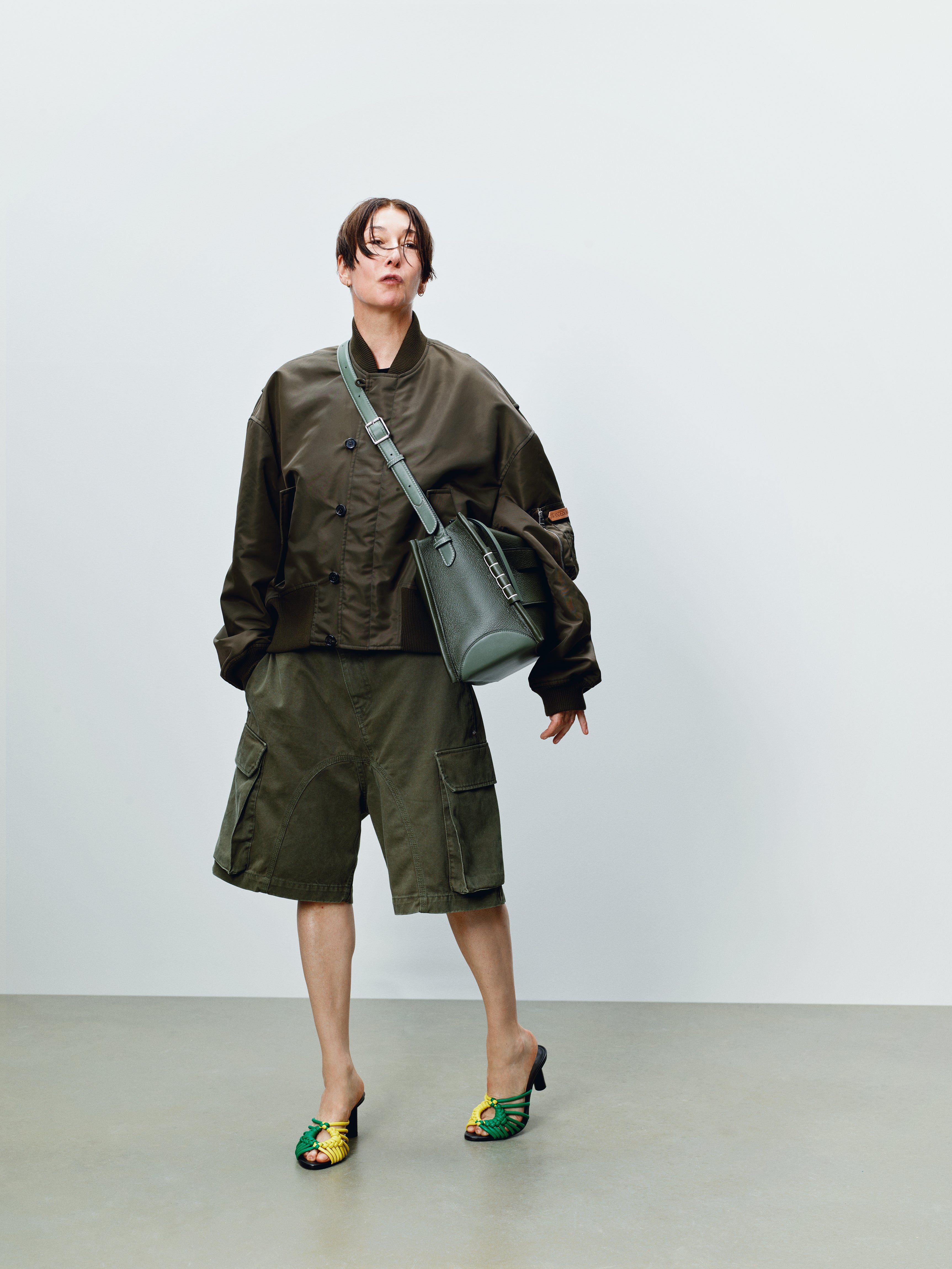 J.W.Anderson Bomberjacke Military Green Damen Nylon