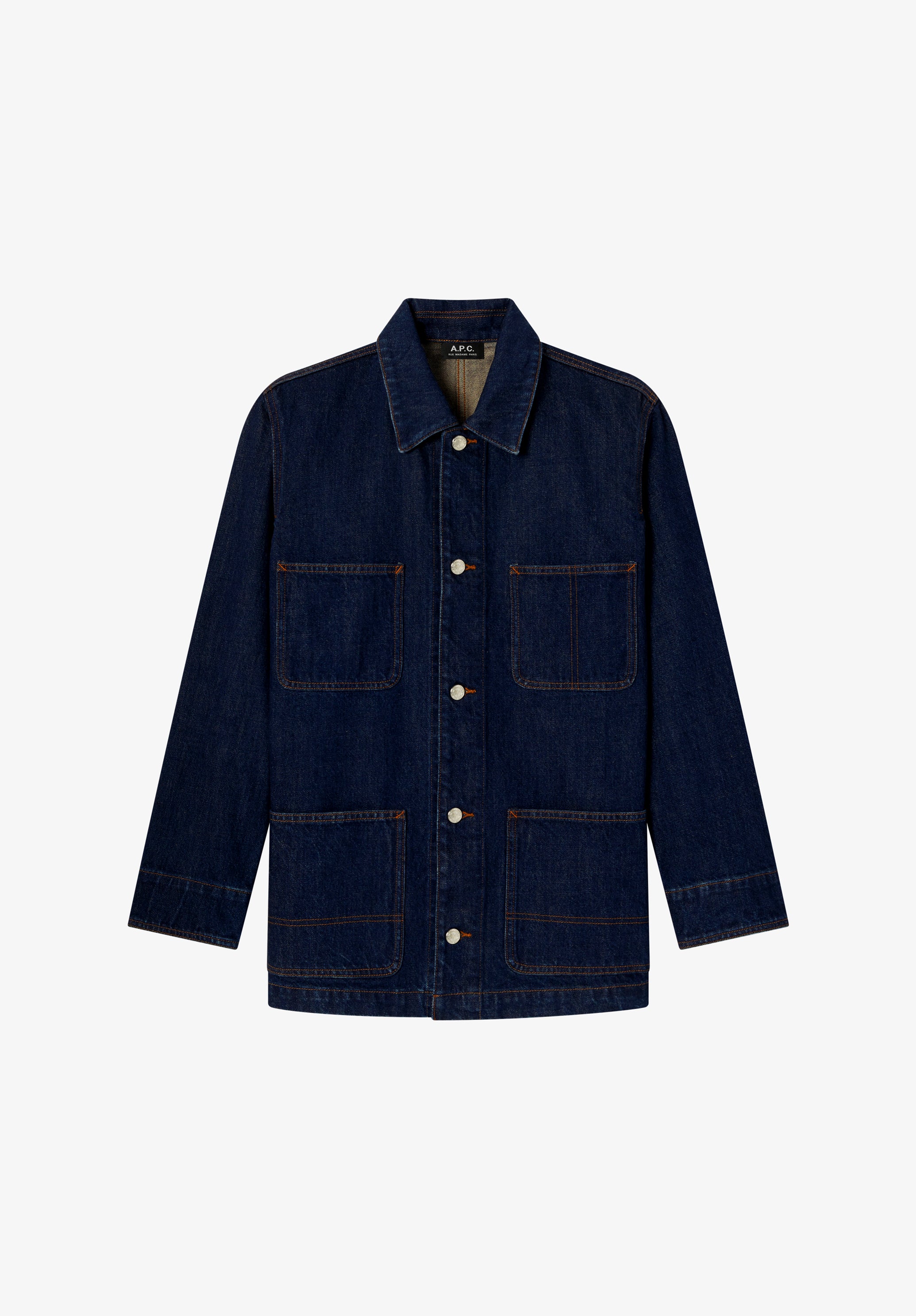 A.P.C. Workwear Jacke Japanischer Denim M Verwaschen