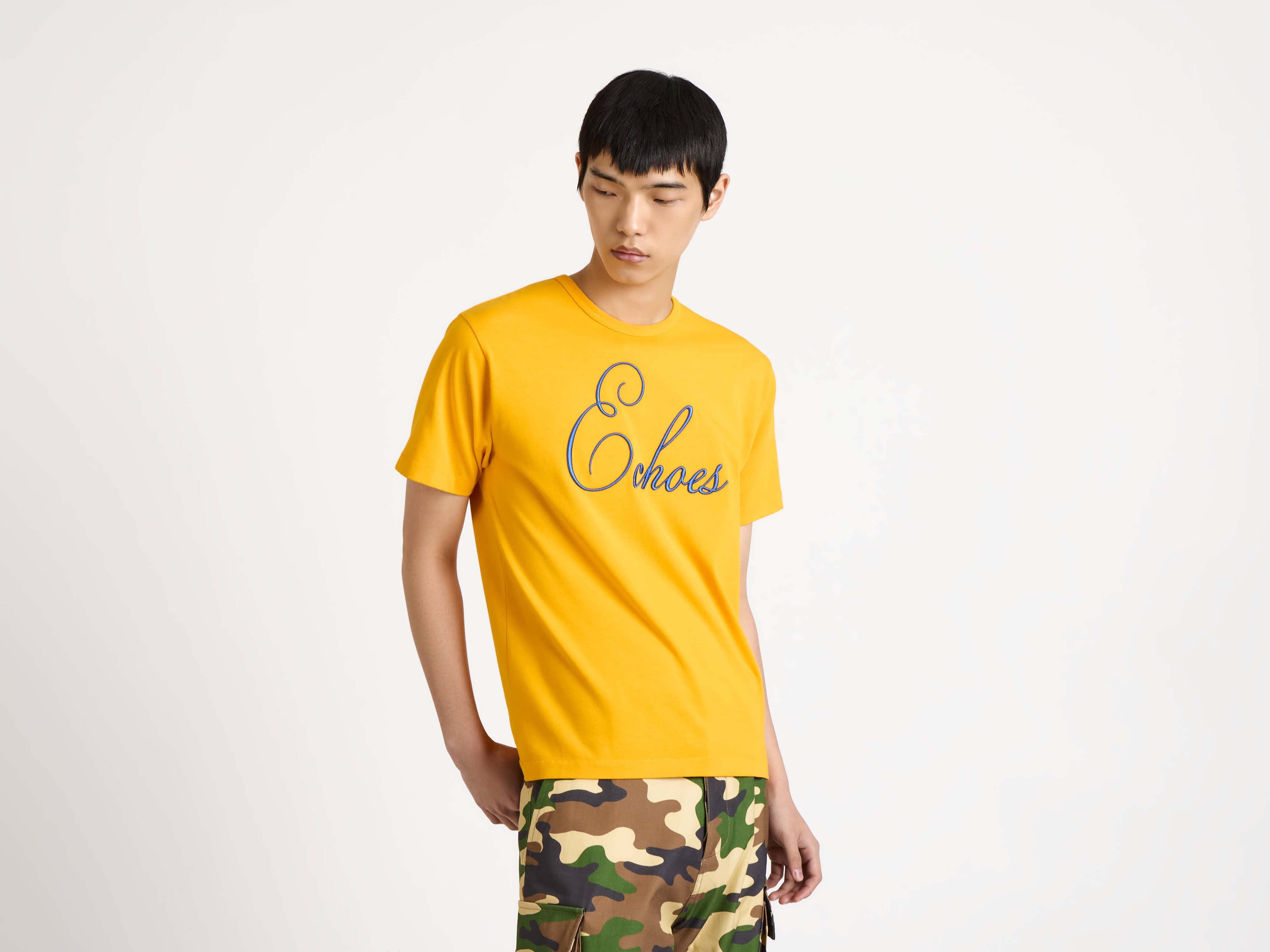 J.W.Anderson Echoes T-Shirt Herren Gold mit Stickerei