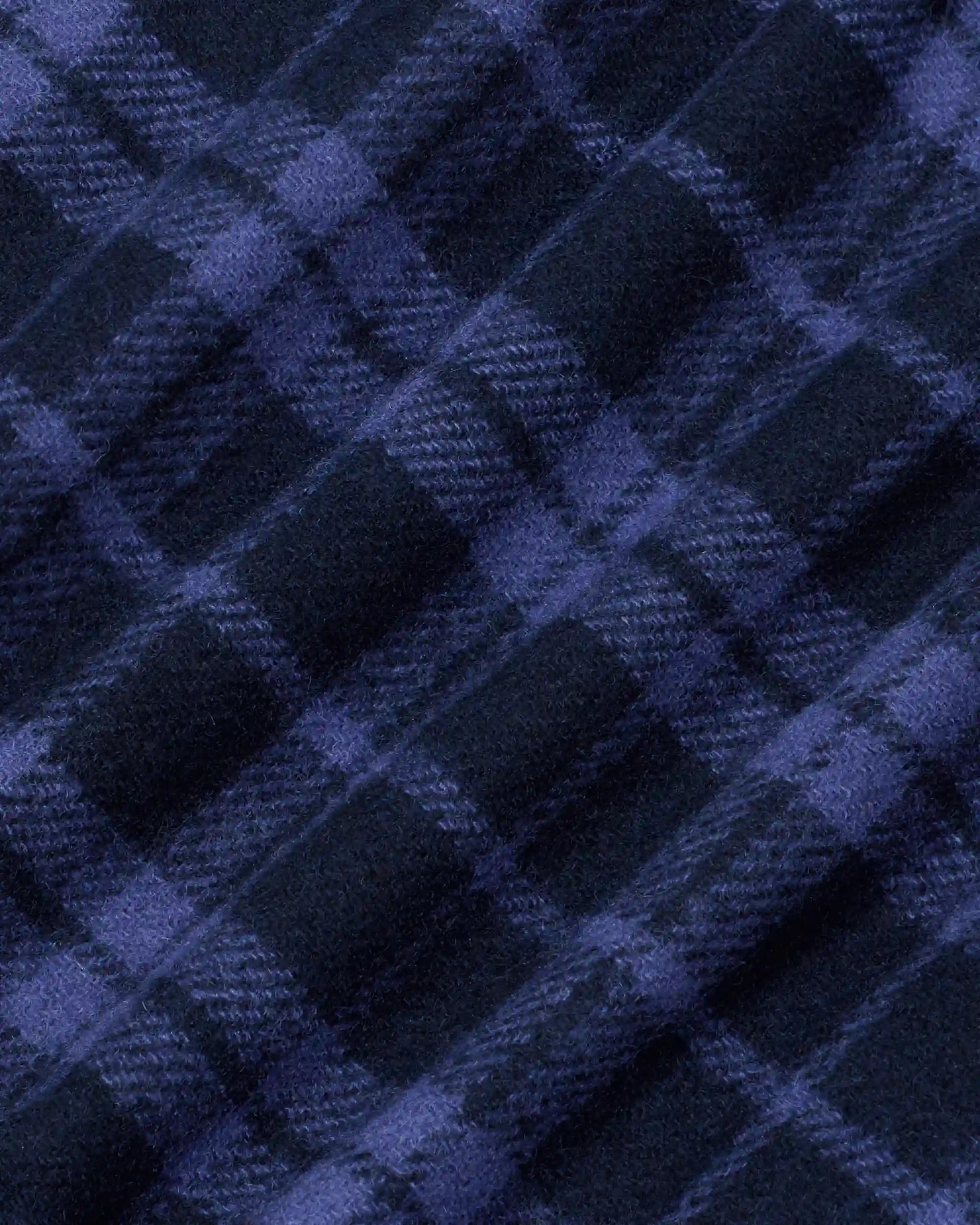 Drôle De Monsieur Check Flannel Jacke Navy Wolle