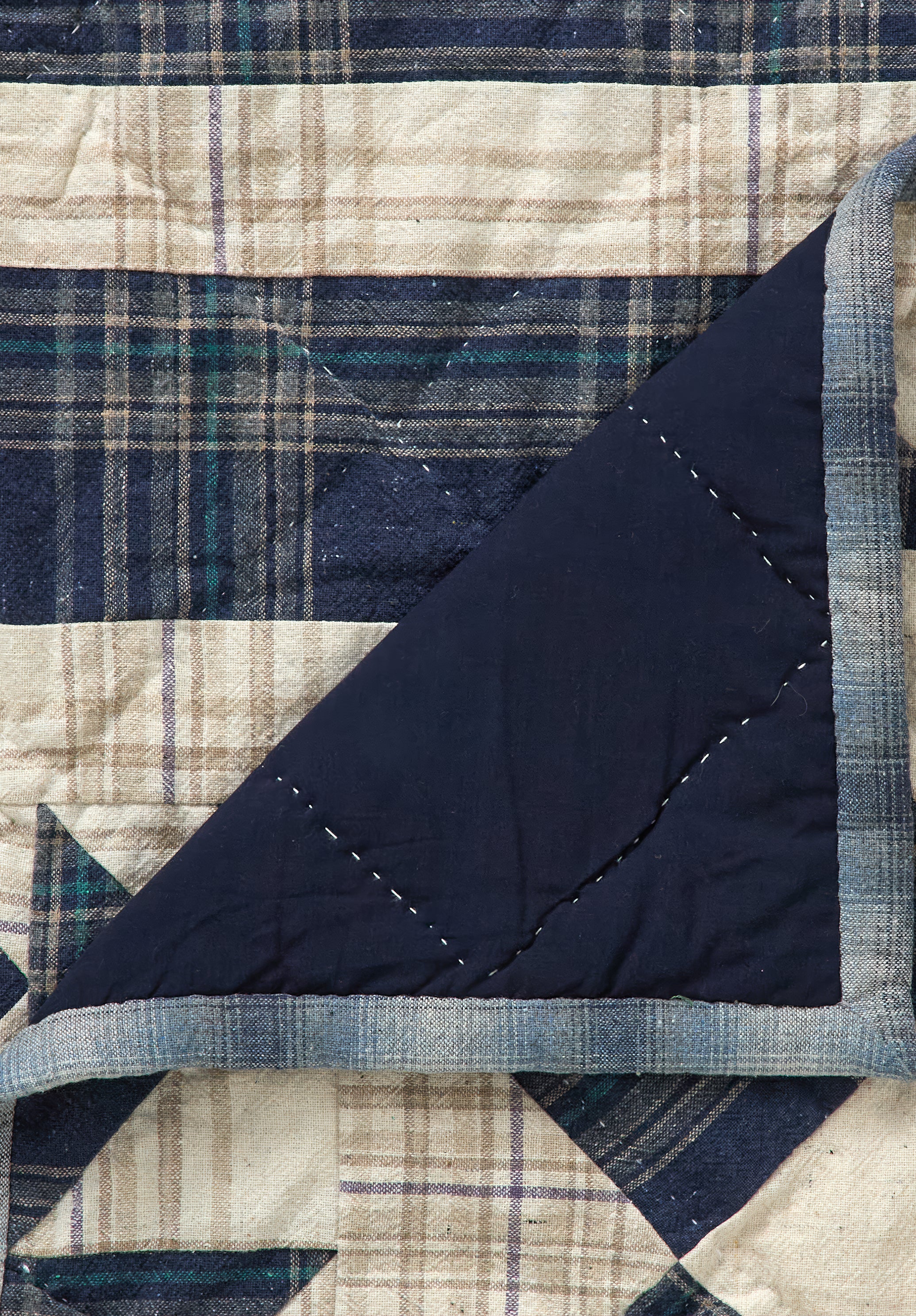 A.P.C. Saint Petersbourg Quilt Patchworkdecke T4 Blau