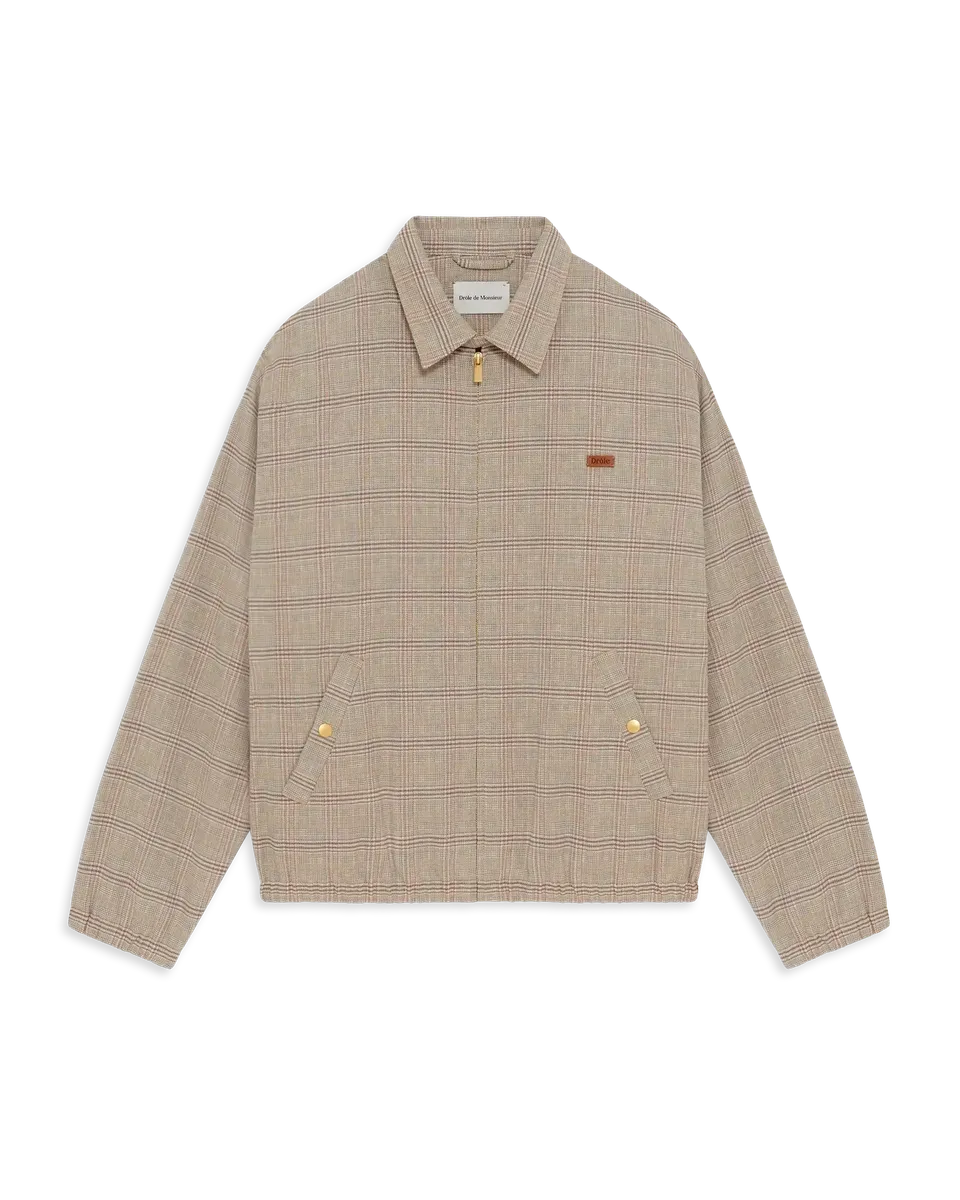 Drôle De Monsieur Blouson à Carreaux Jacke beige Karo