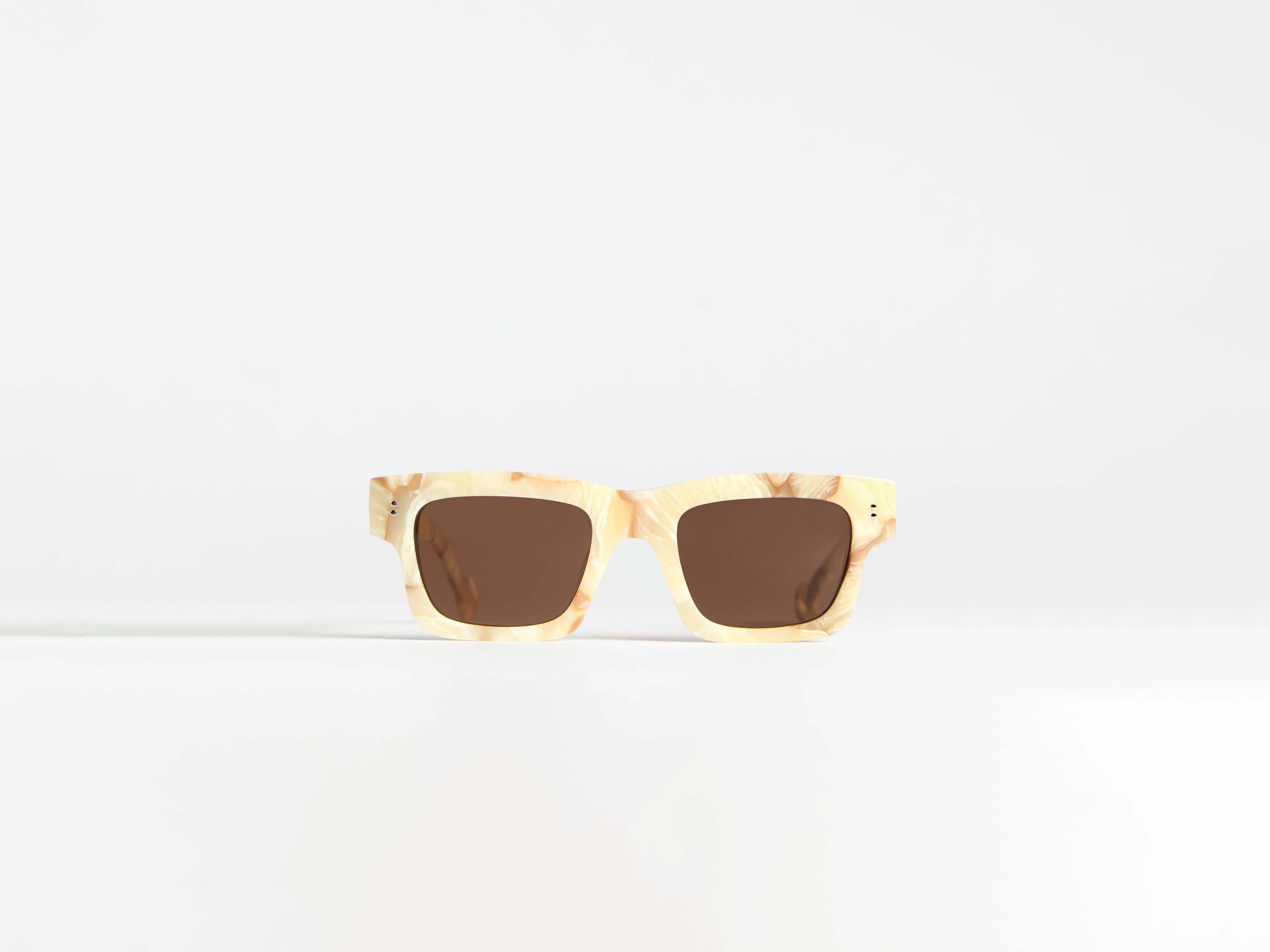 J.W.Anderson JWA02 Rectangular Sonnenbrille marble eckig
