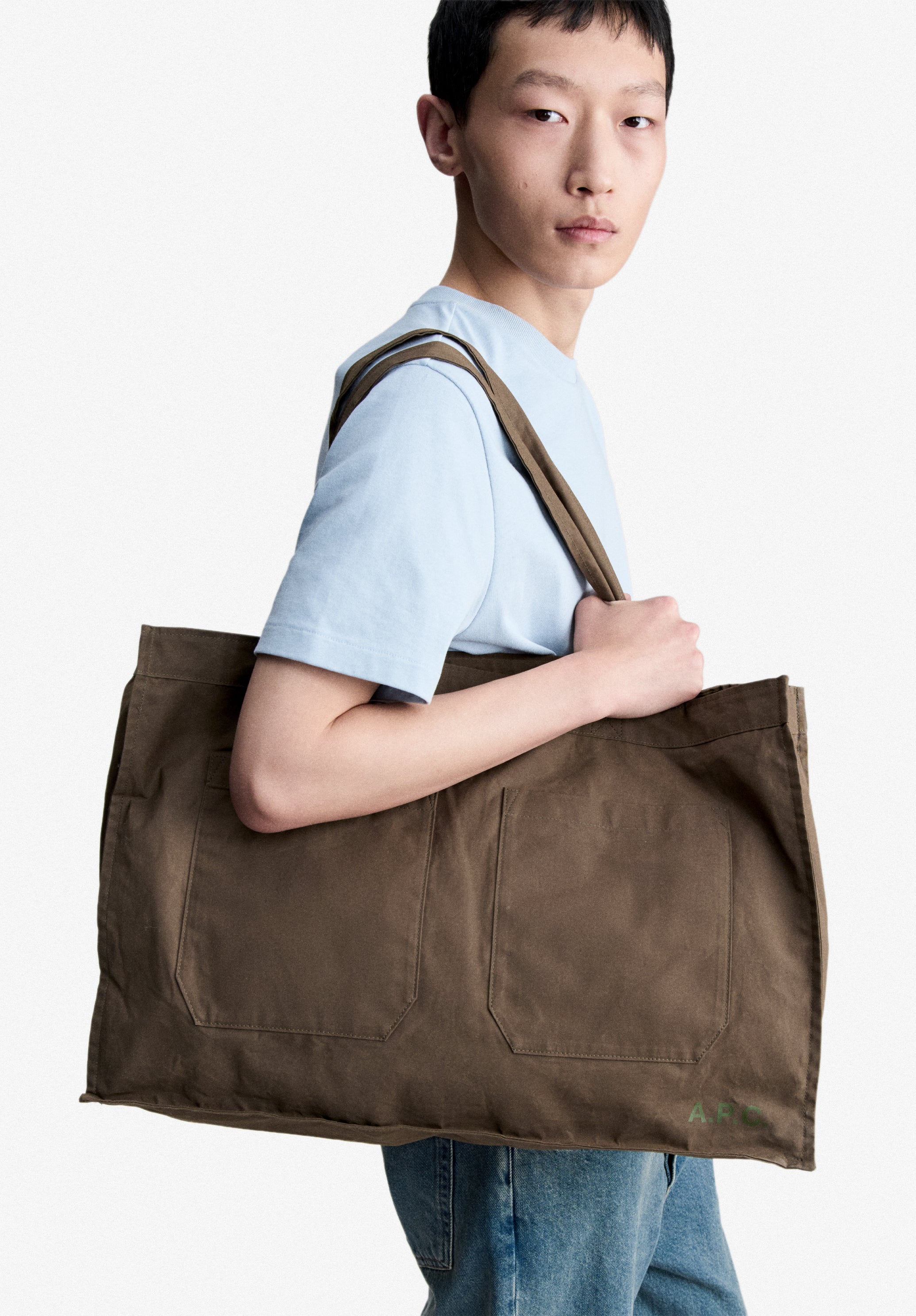 A.P.C. Zwei-Fächer Tote Bag Shopping Bag TU