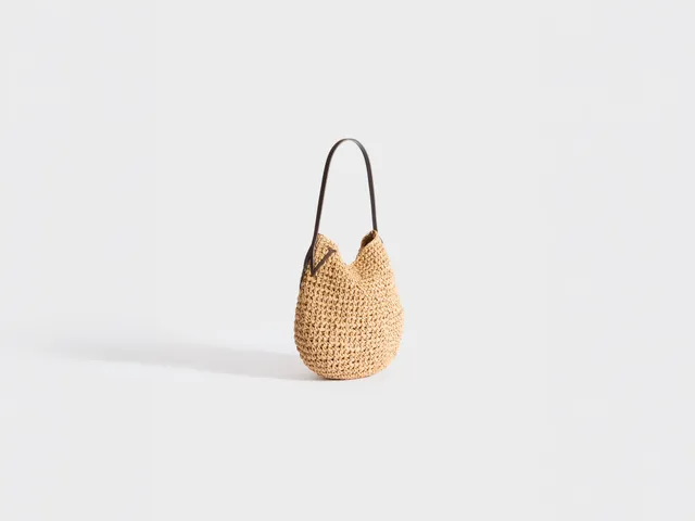 J.W.Anderson Small Bulb Bag Tasche natur-braun Raffia