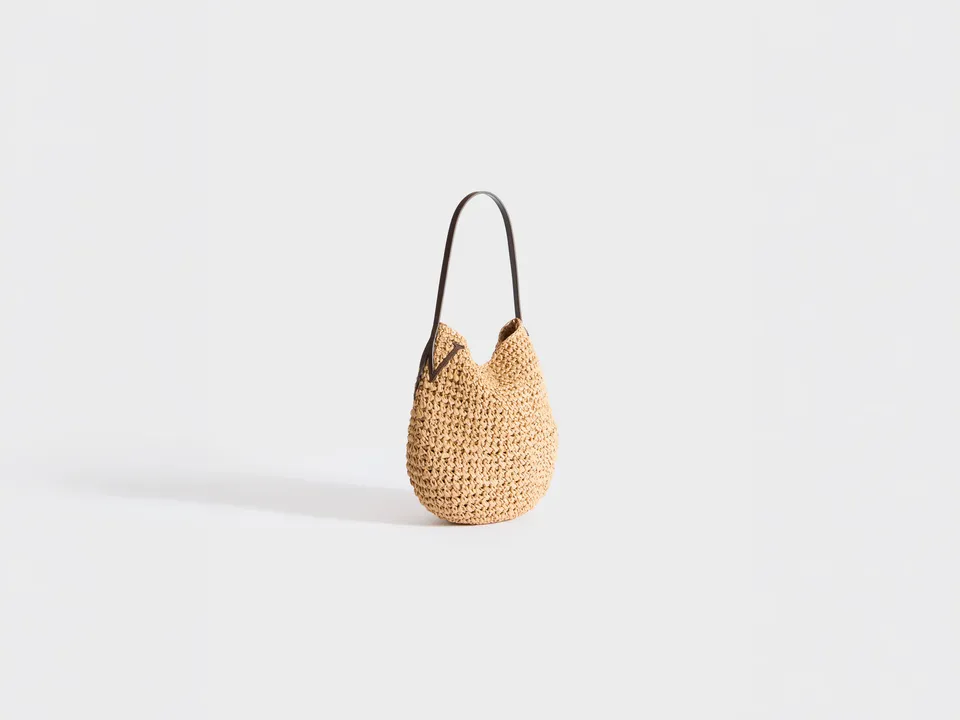 J.W.Anderson Small Bulb Bag Tasche natur-braun Raffia