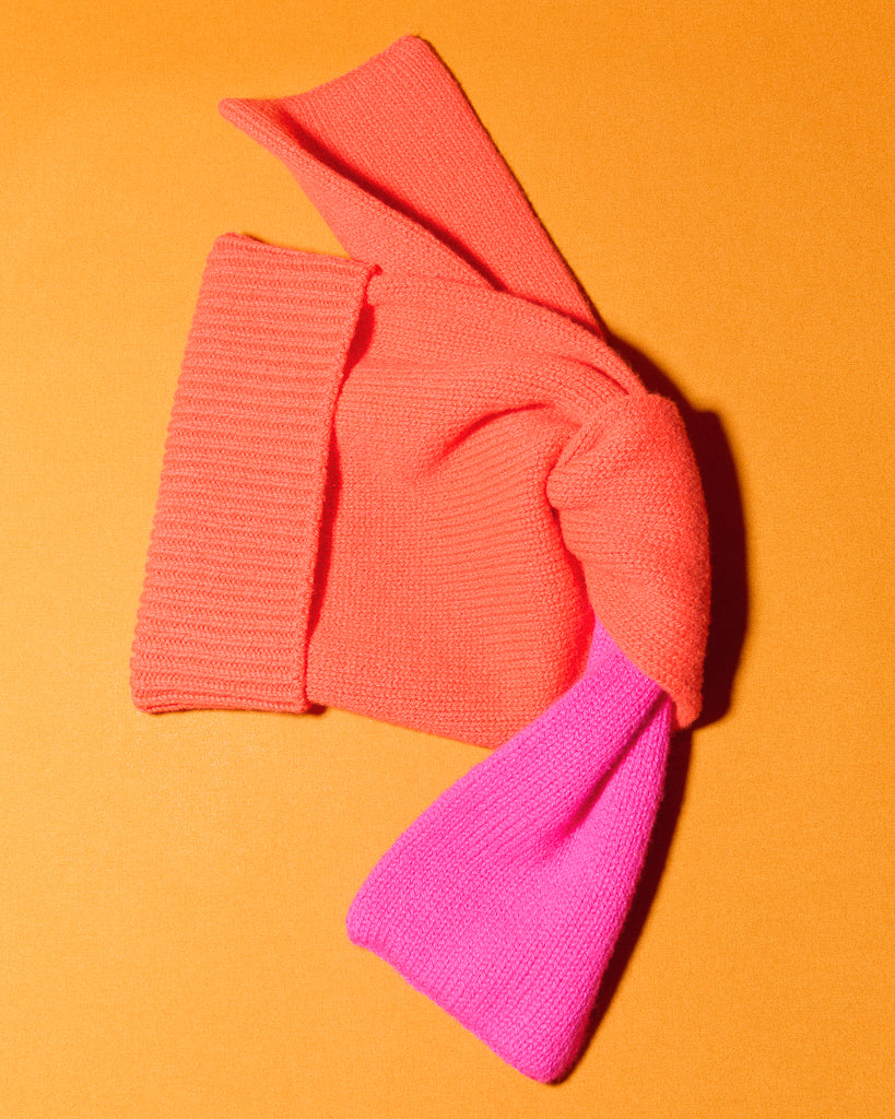 J.W.Anderson Knotted Beanie Mütze Neon Orange OS