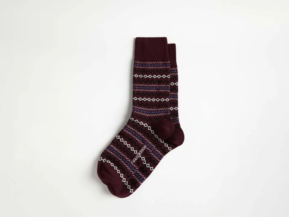 J.W.Anderson Fairisle Socken Schwarz Jacquard
