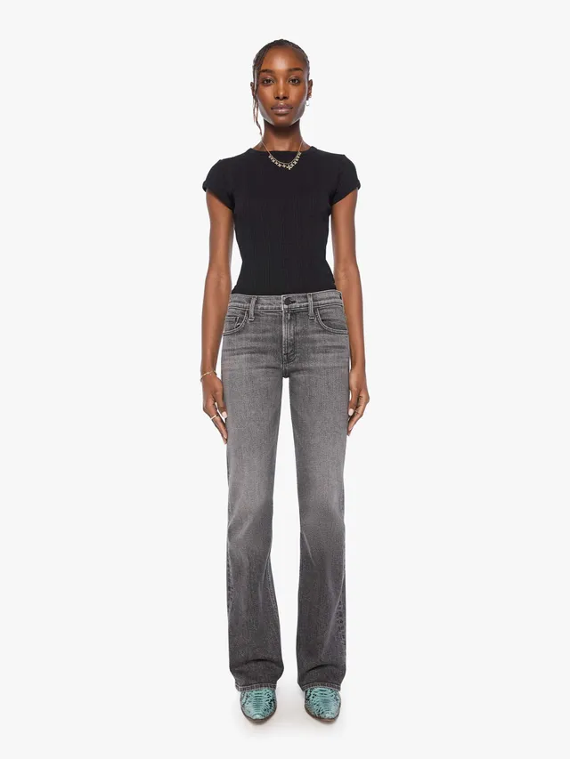 Mother Denim The Jinx Sneak Jeans Cliffhanger Grau