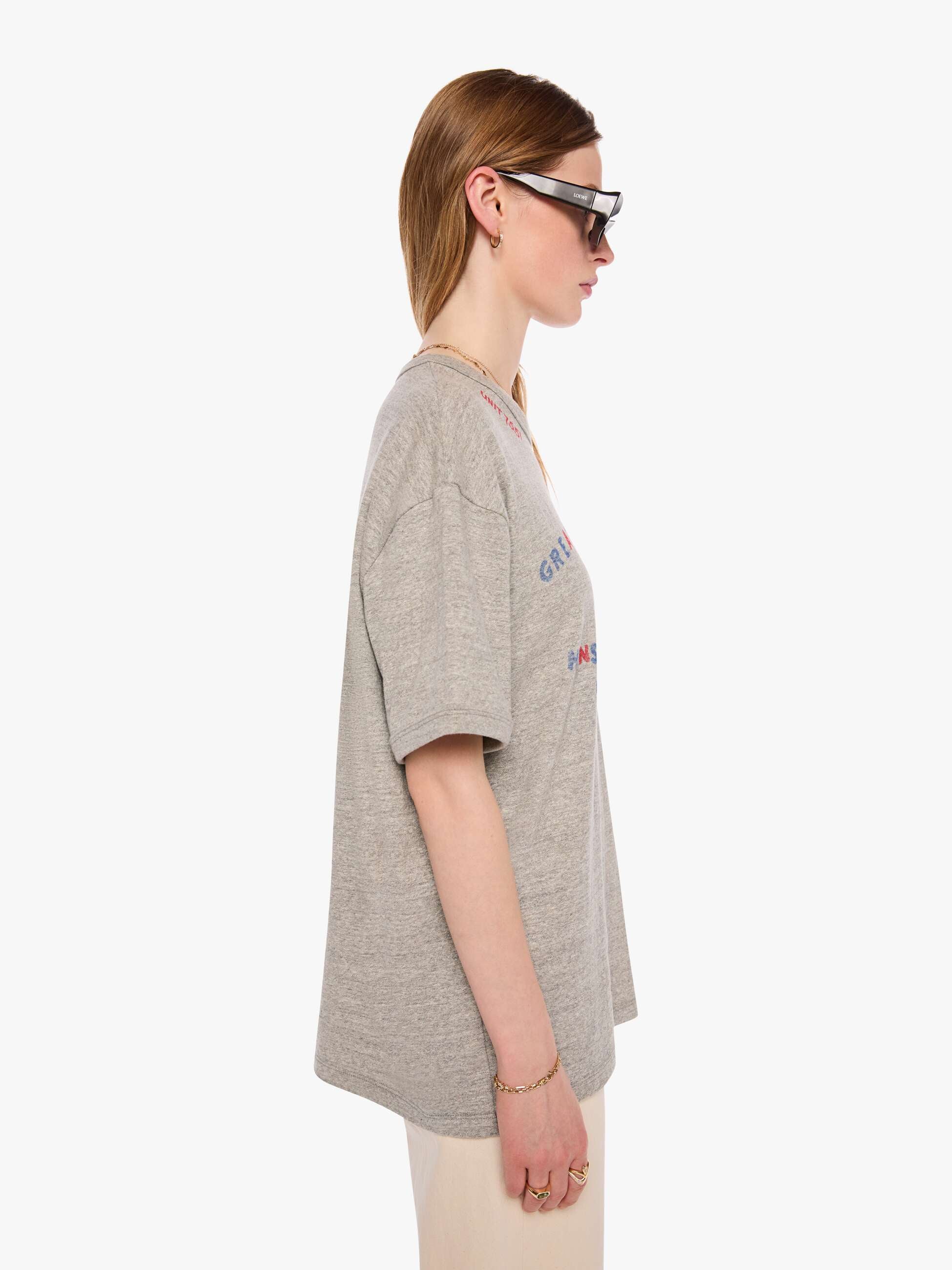 Mother The Lowdown T-Shirt Canoe Cook Off grau Oversize