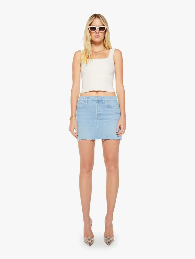 Mother The Vagabond Mini Jeansrock Sauced By Six Hellblau