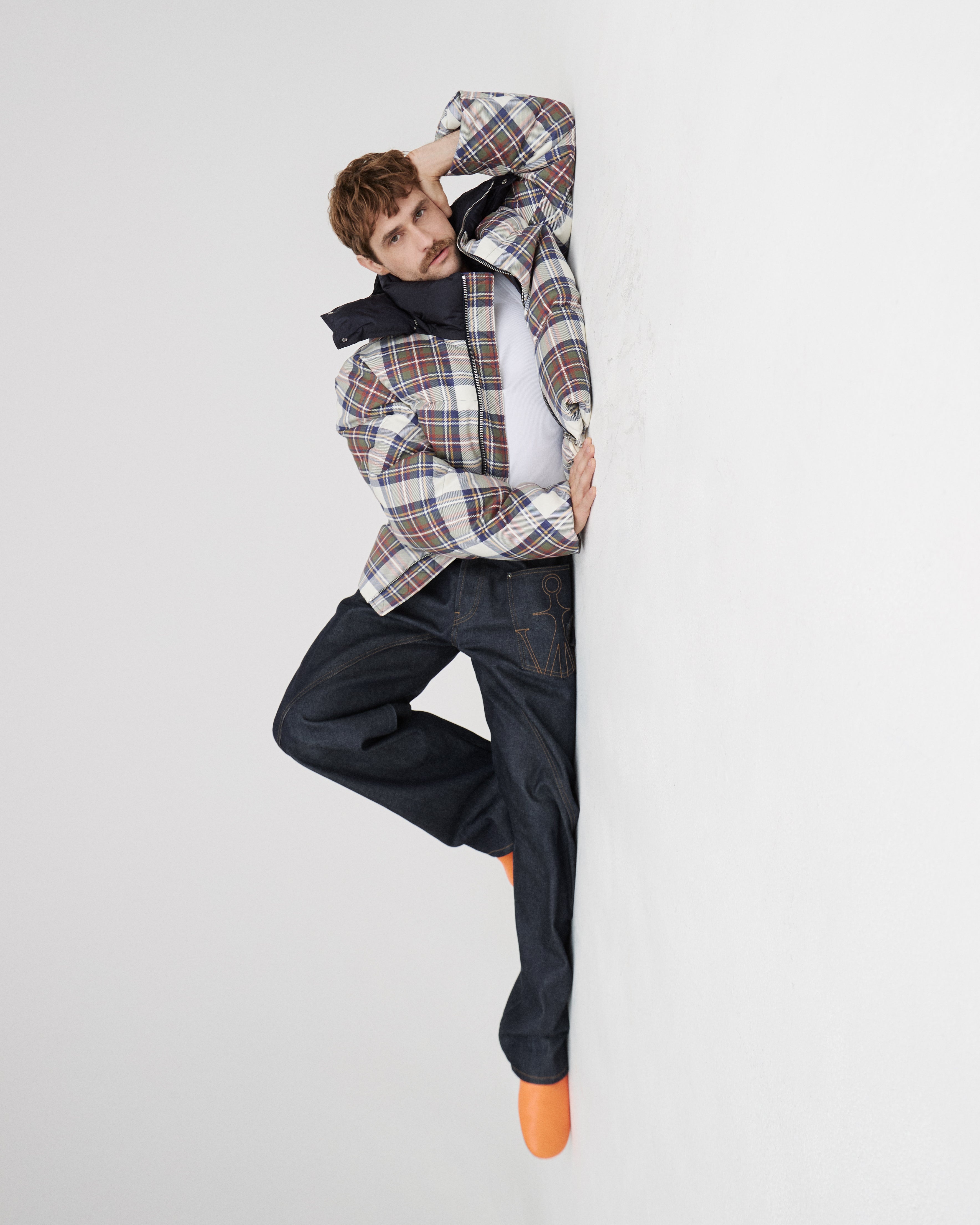 J.W.Anderson x Moncler Plaid Pufferjacke Herren Multi