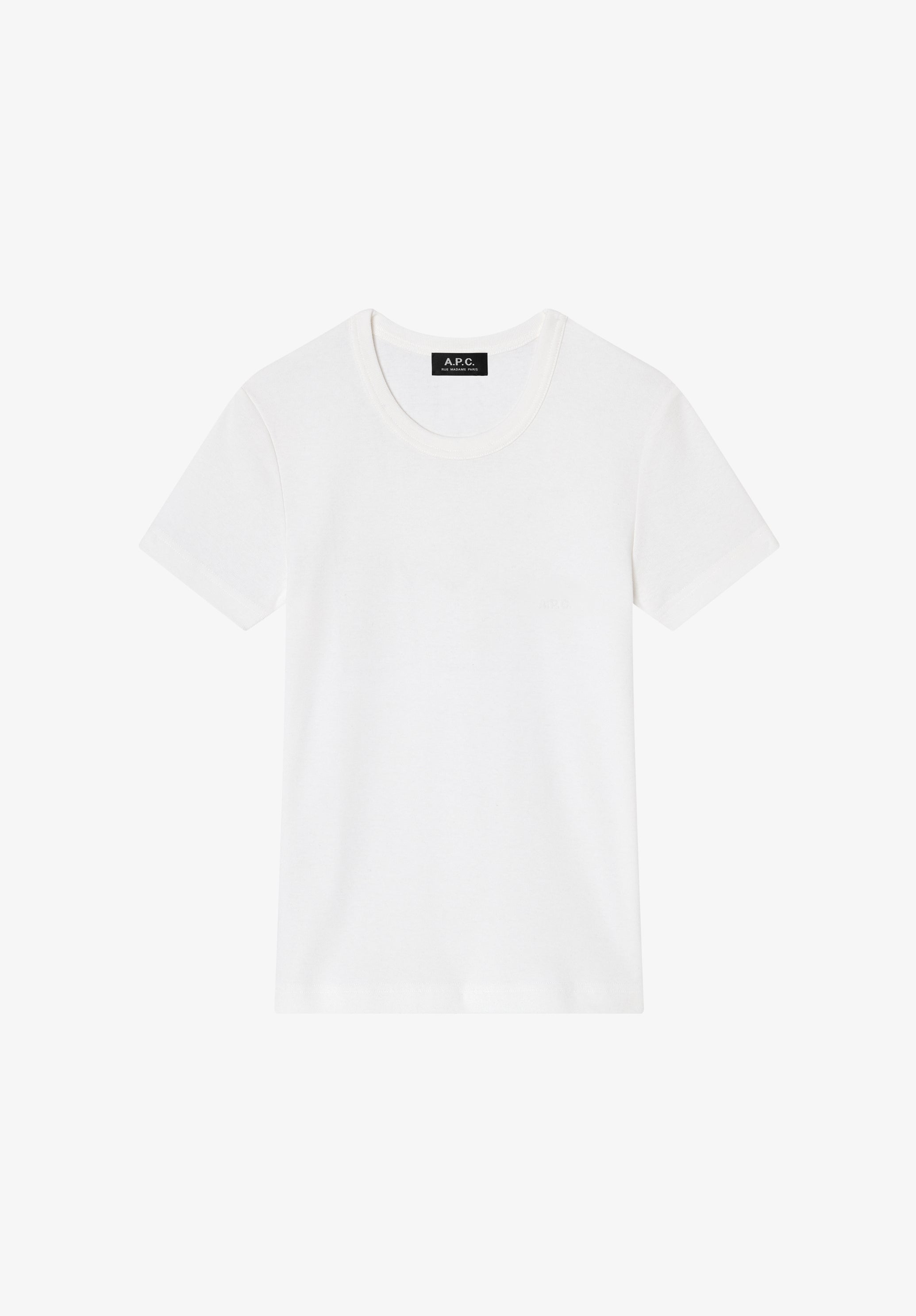 A.P.C. T-Shirt weiß Bio-Baumwolle körpernah