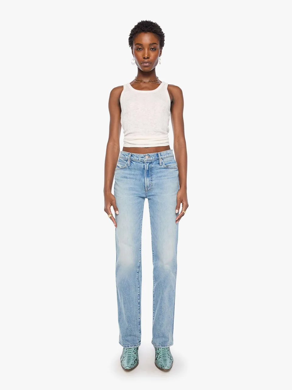 Mother The Kick It Double Sneak Jeans Finders Keepers Straight