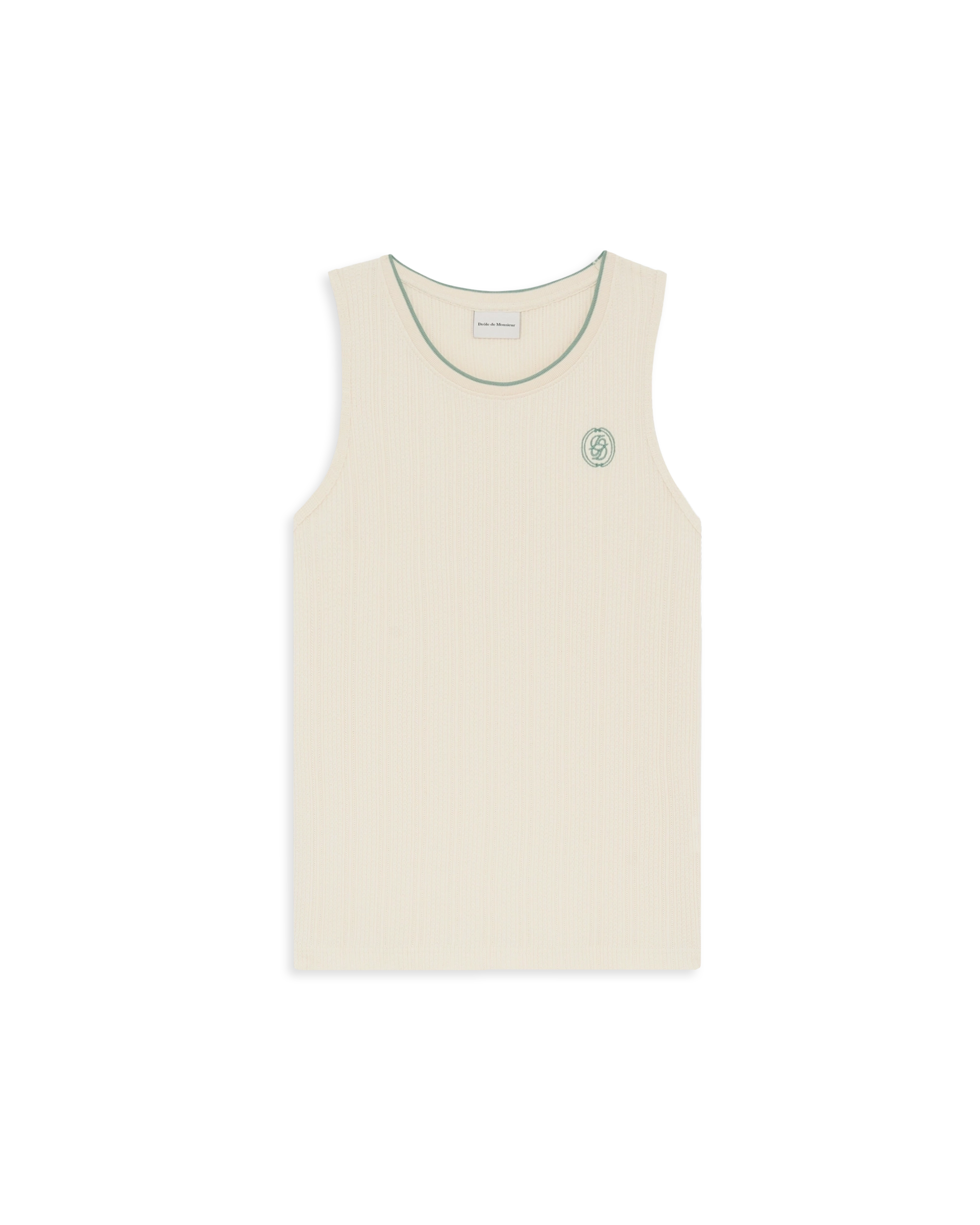Drôle De Monsieur Débardeur D Miroir Coton Tanktop Off-White Gestreift