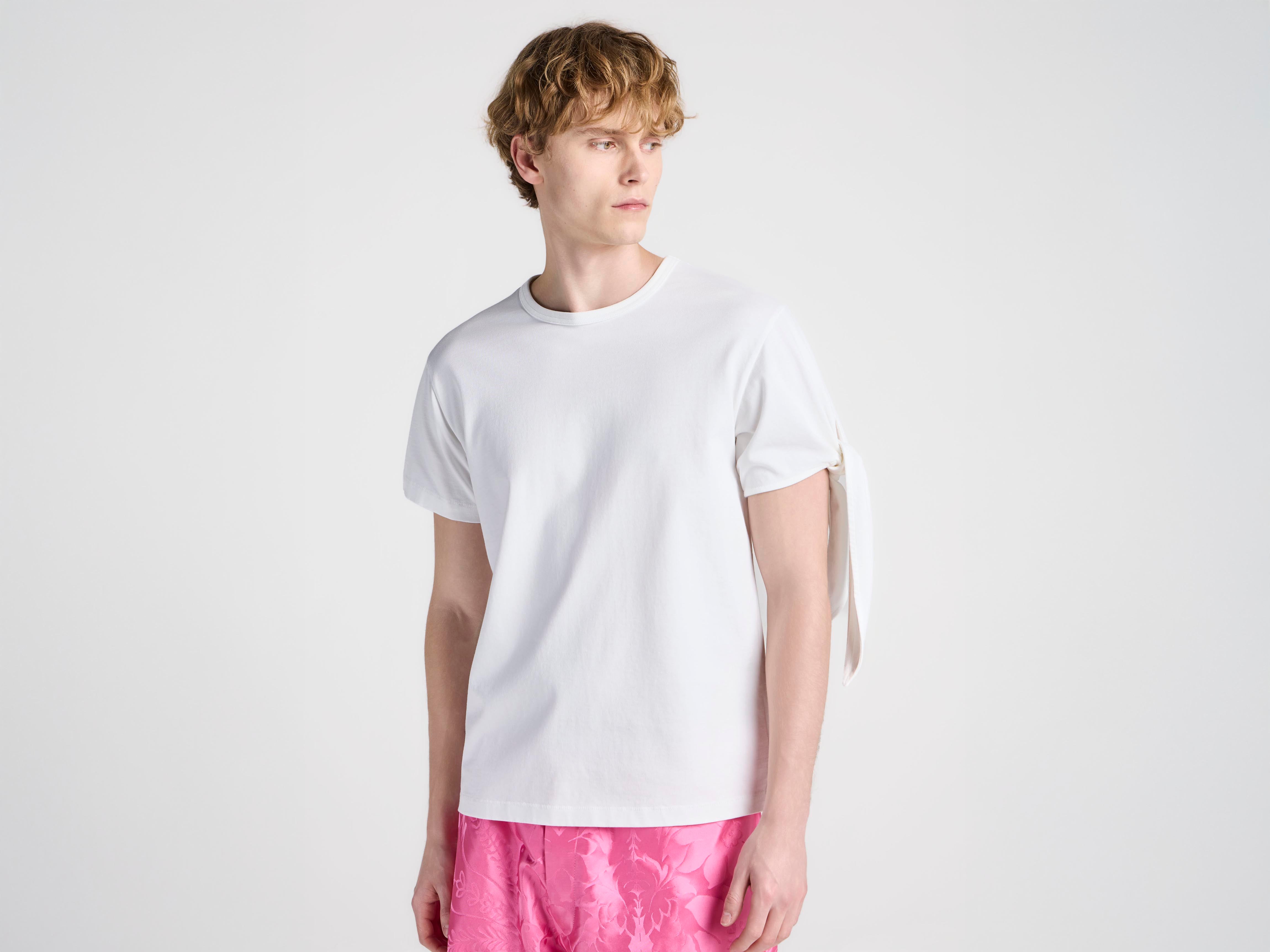 J.W. Anderson Shirts Knotted Sleeve T-Shirt Herren weiß