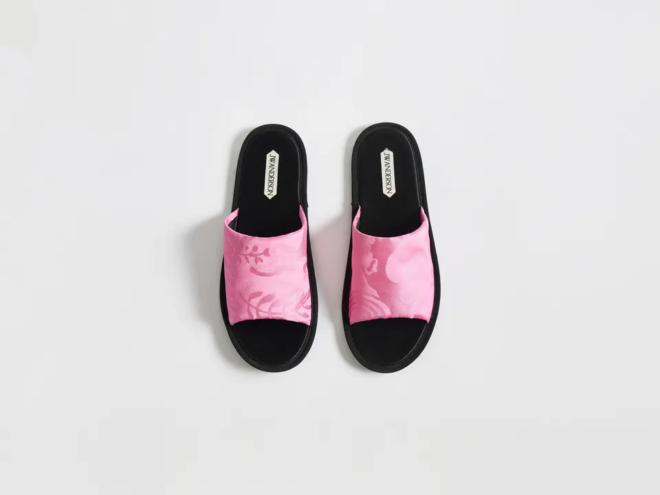 J.W.Anderson Open Toe Slides Pantoletten Camellia Rosa