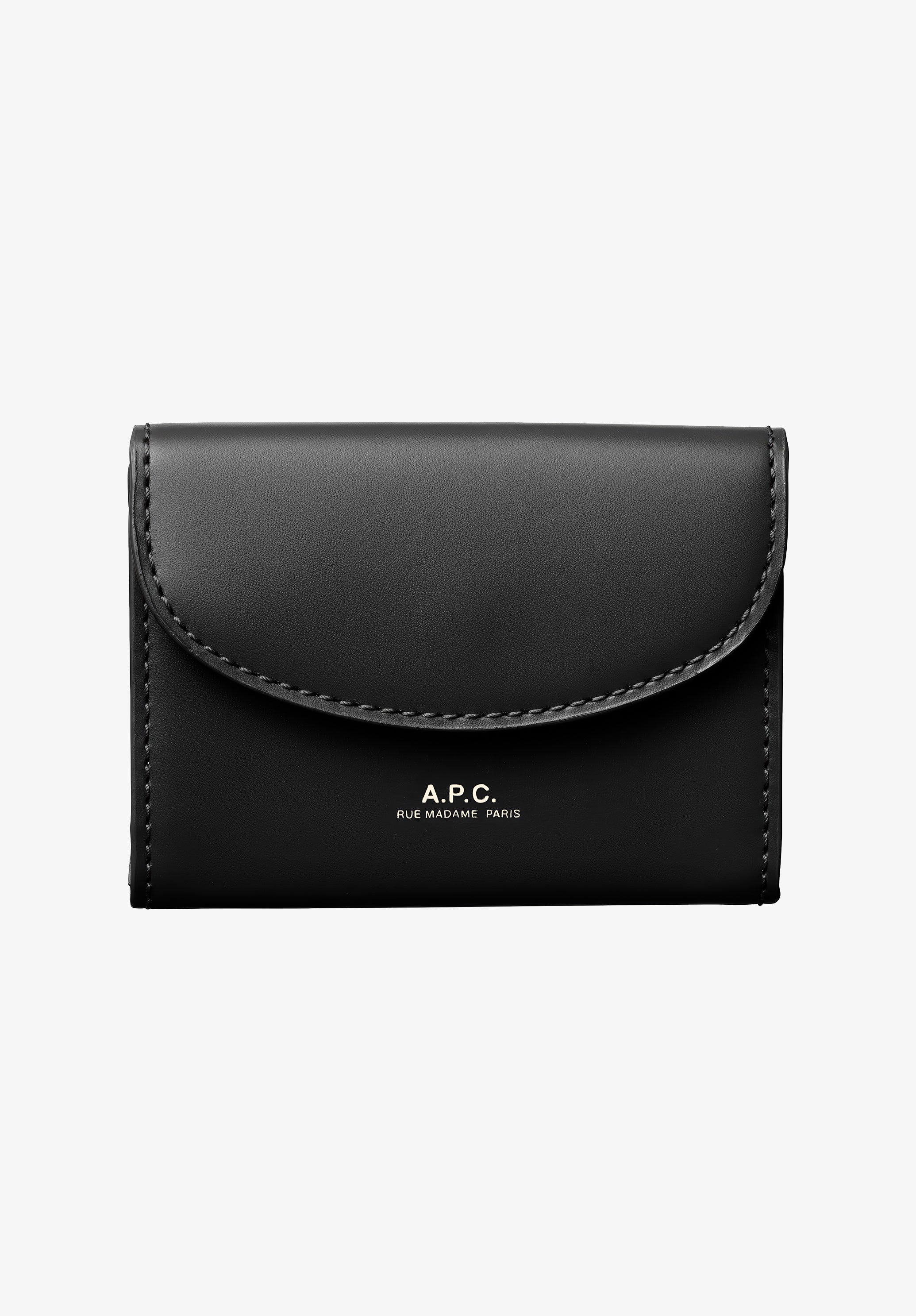 A.P.C. Genève Business Kartenhalter Leder TU Gold-Logo