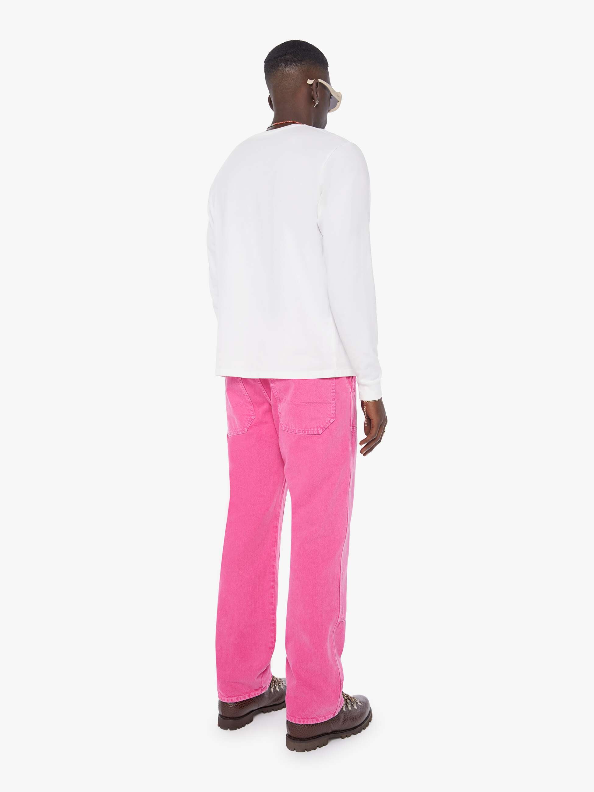 Mother The Big Shot Carpenter Jeans Pink Baumwolle